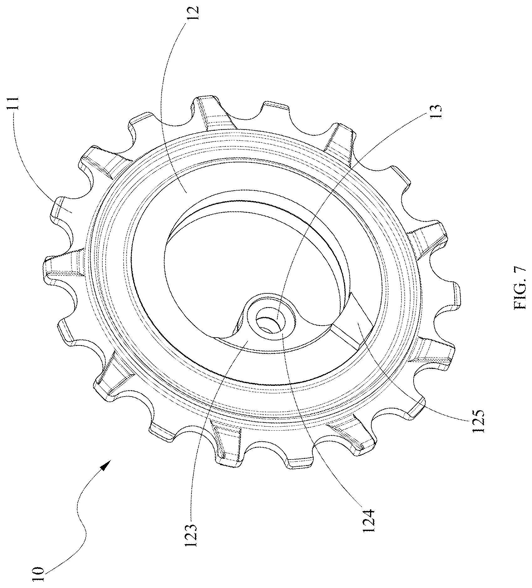 Patent US12304592 Figure 7 – Bicycle eccentric pulley wheel