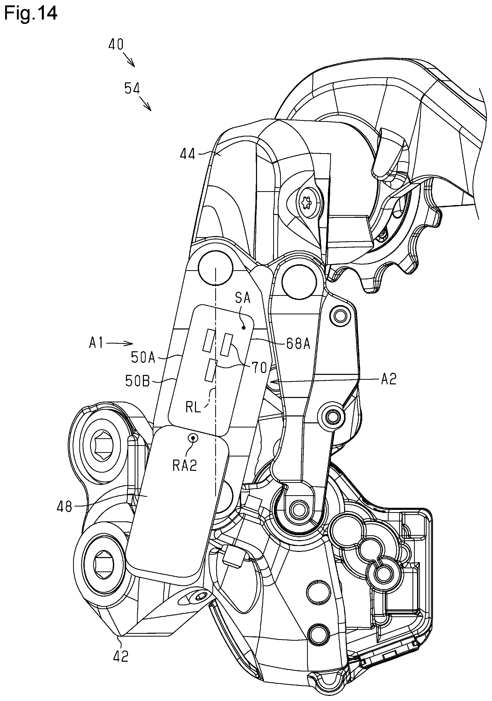 Patent US12304593 Figure 11 – Derailleur for human-powered vehicle