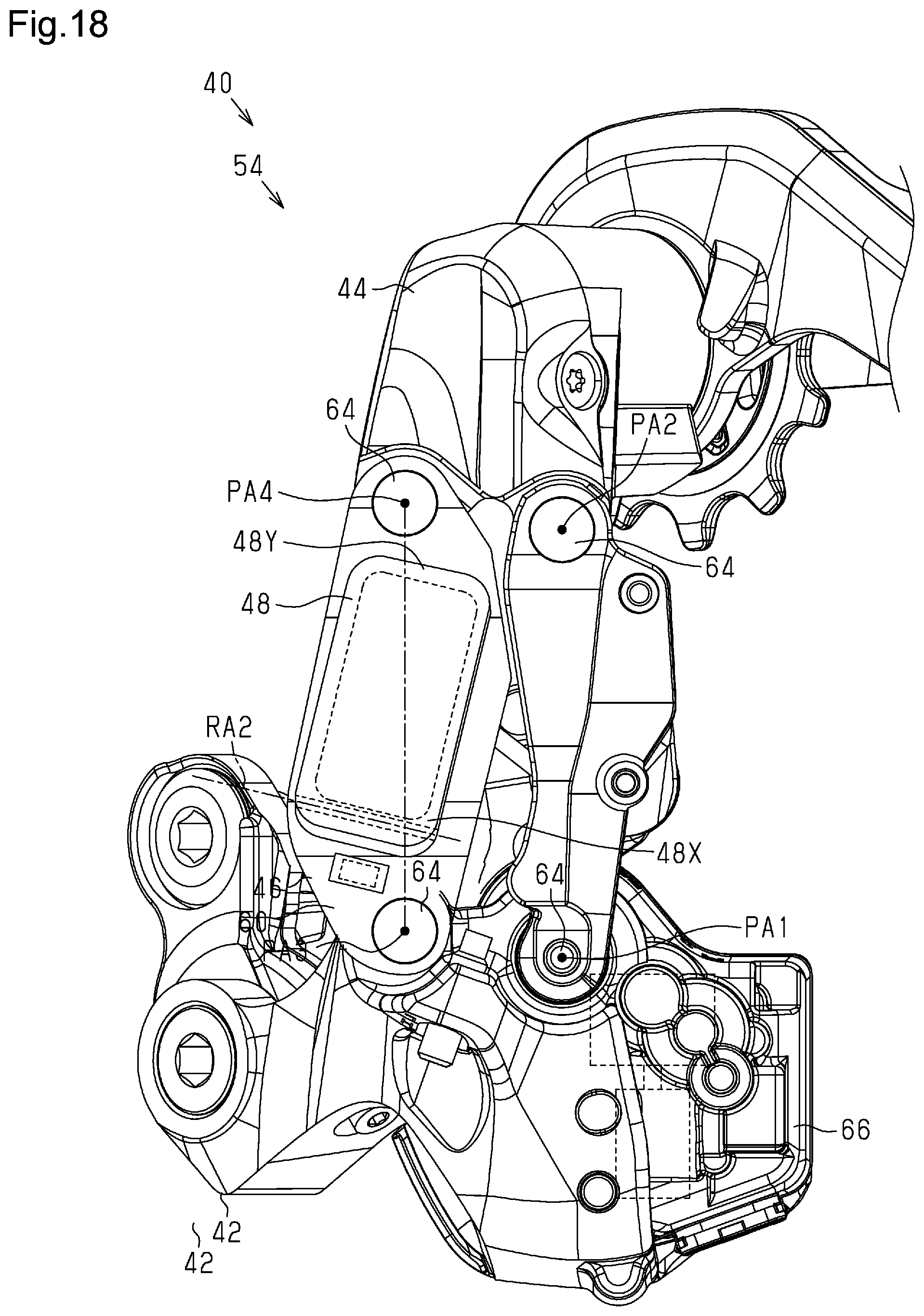 Patent US12304593 Figure 14 – Derailleur for human-powered vehicle