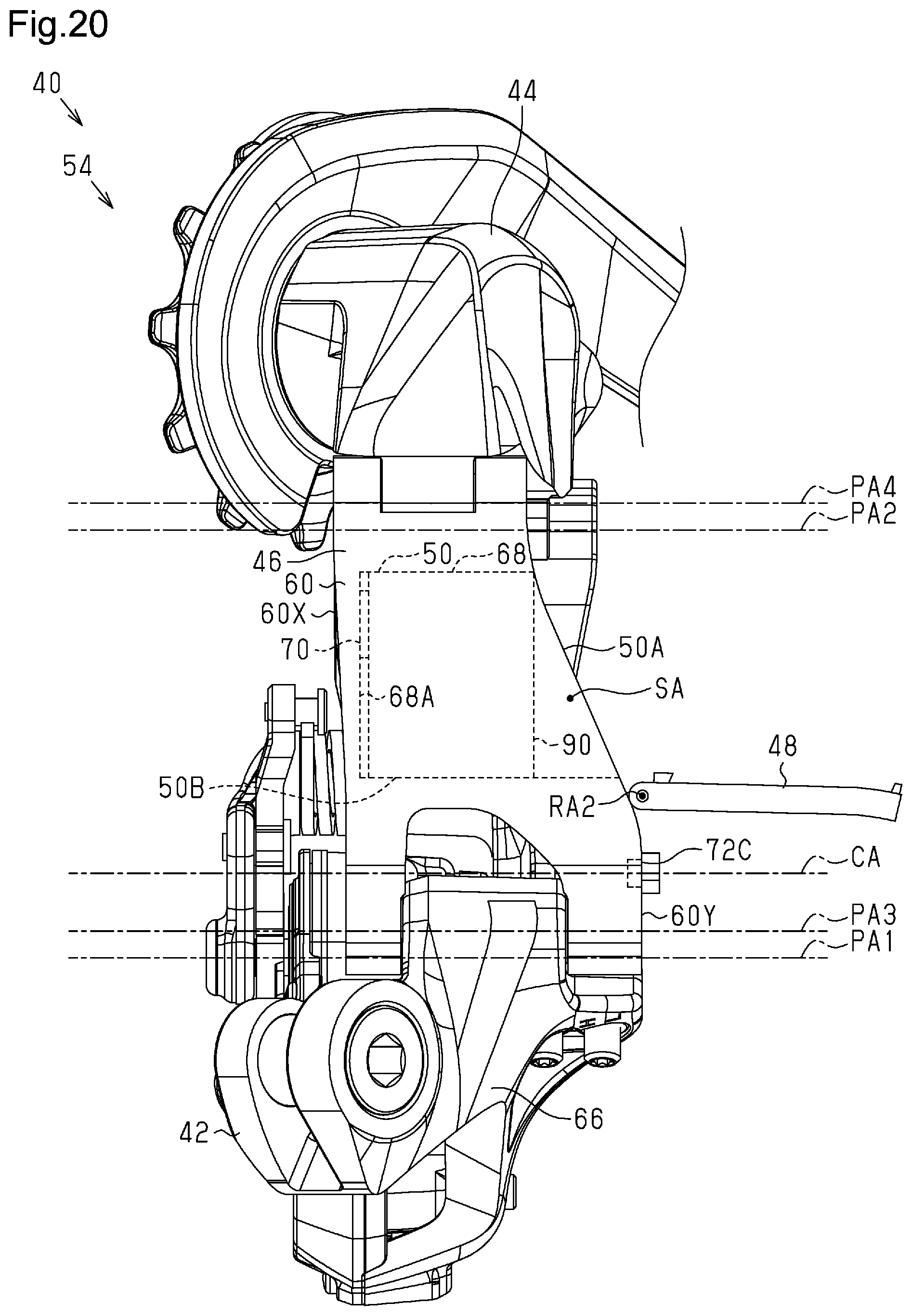 Patent US12304593 Figure 16 – Derailleur for human-powered vehicle