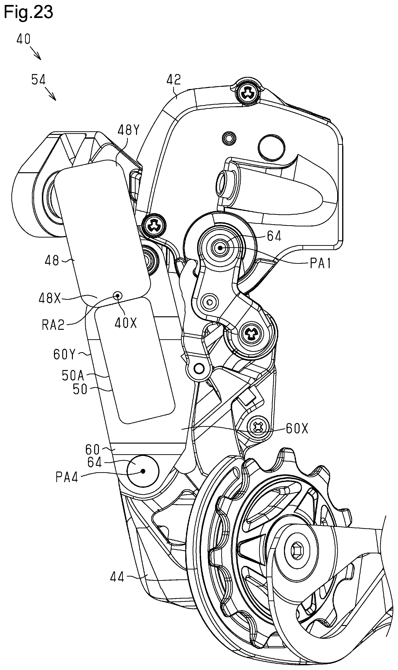 Patent US12304593 Figure 19 – Derailleur for human-powered vehicle