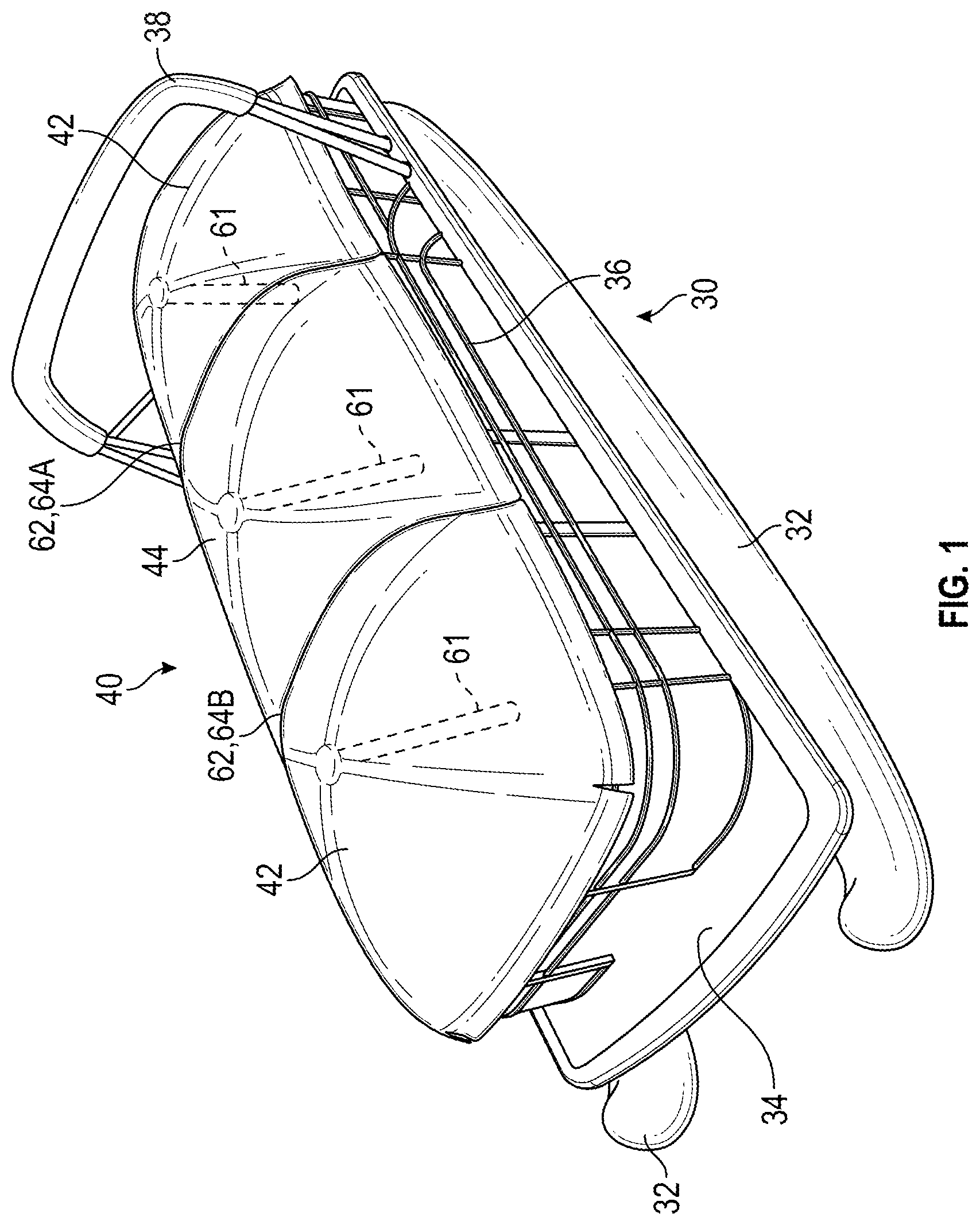 Patent US12304595 Figure 1 – Watercraft cover