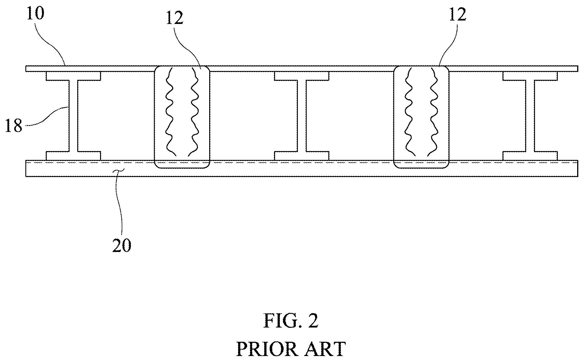 Patent US12304596 Figure 2 – Inflatable deck panel with embedded fasteners
