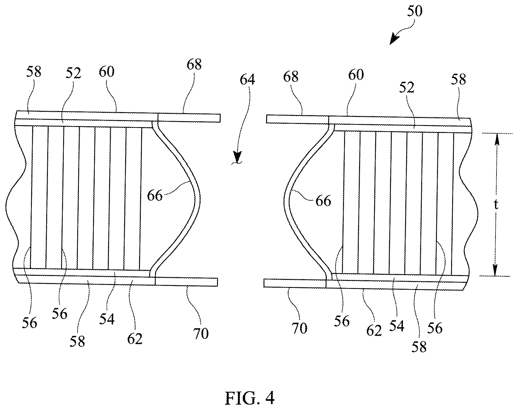 Patent US12304596 Figure 4 – Inflatable deck panel with embedded fasteners