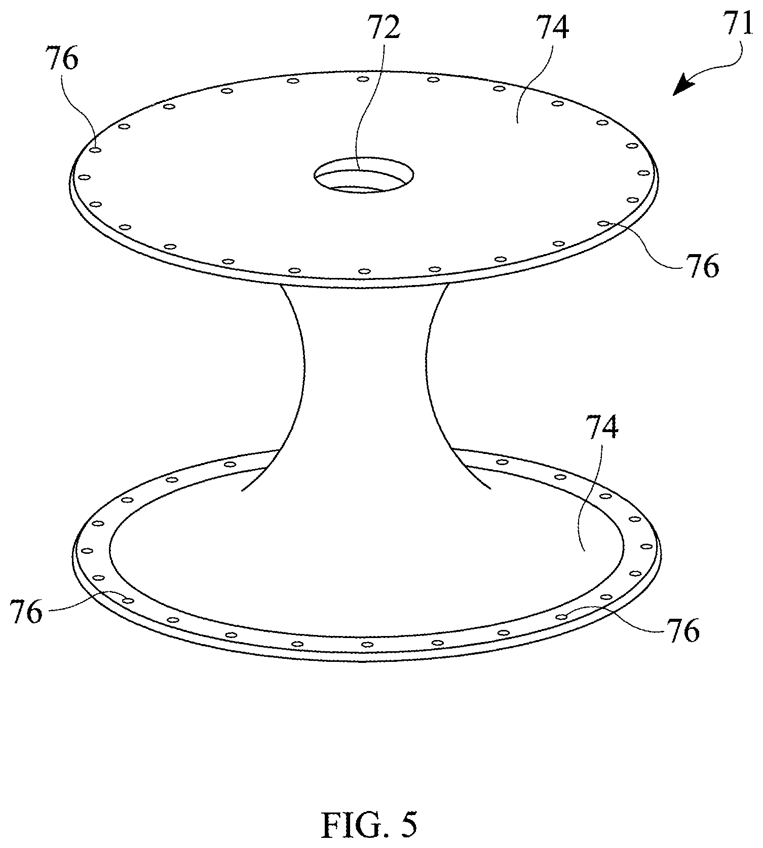 Patent US12304596 Figure 5 – Inflatable deck panel with embedded fasteners