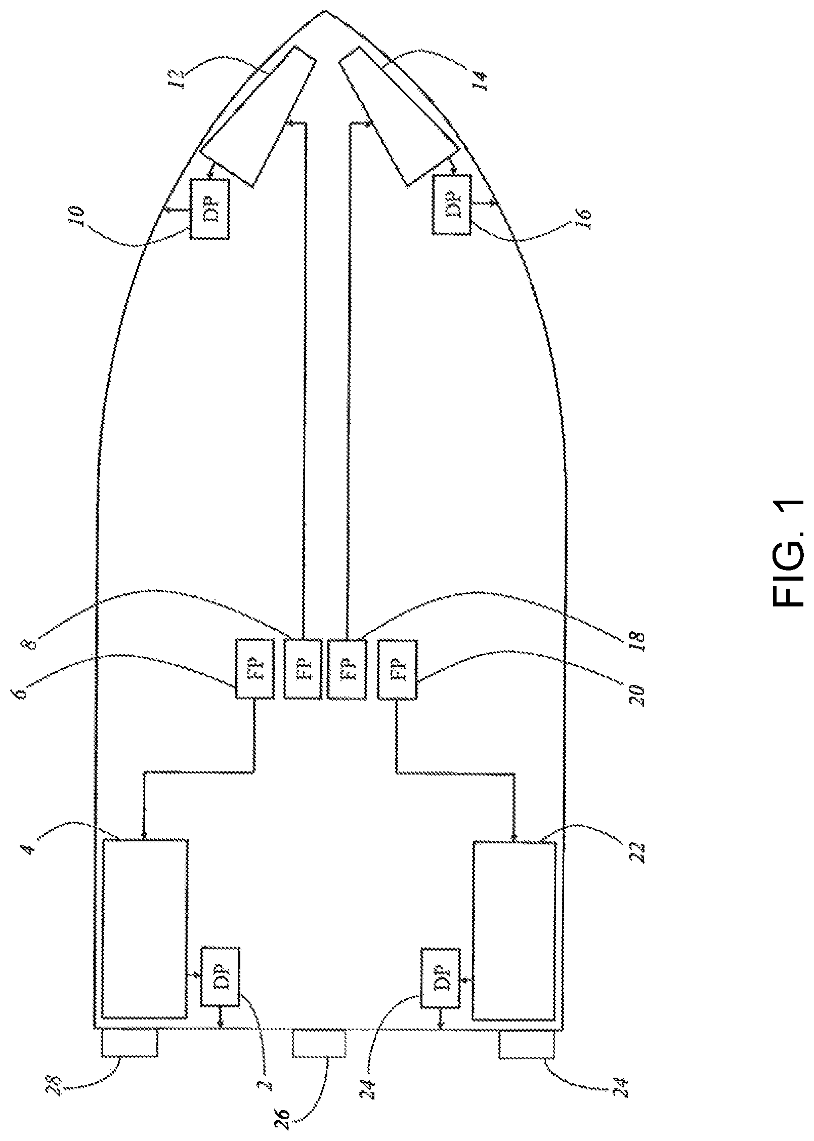 Patent US12304598 Figure 1 – Wakeboat hull control systems and methods