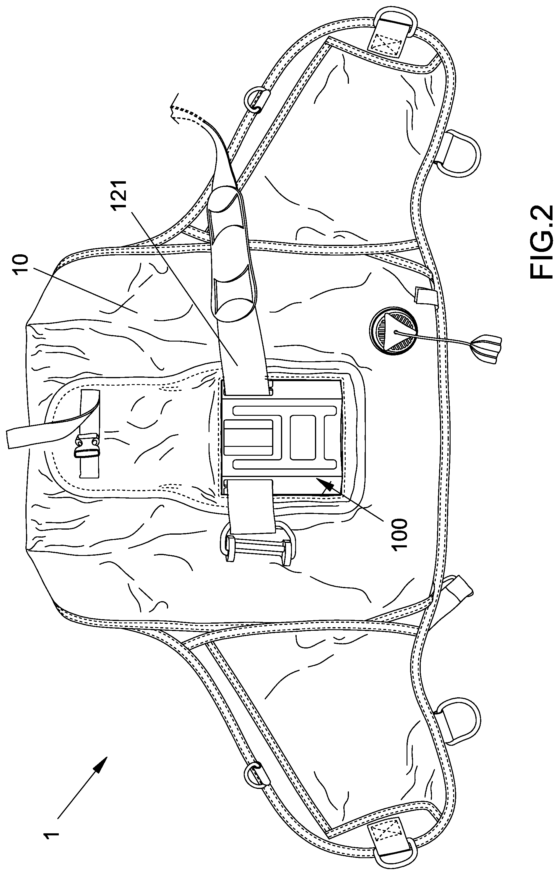 Patent US12304601 Figure 2 – Buoyancy control device for scuba diving