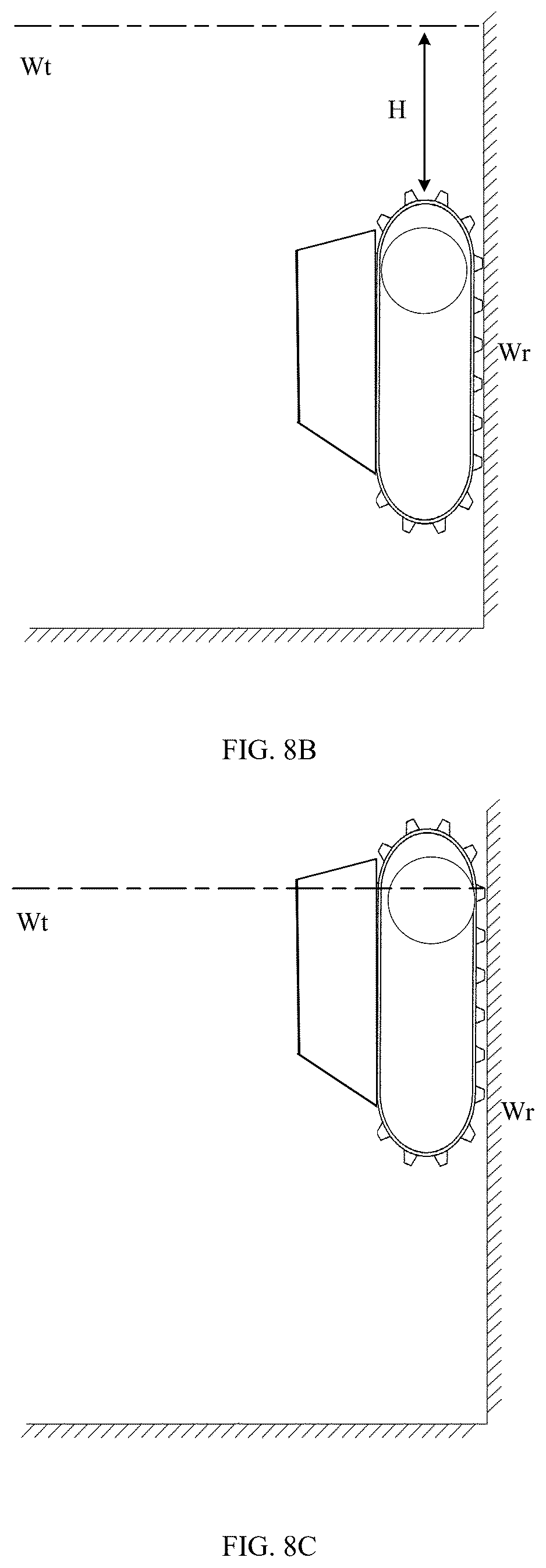 Patent US12304603 Figure 8 – Controllable sinking and floating swimming pool robot and sinking and floating control method for swimming pool robot