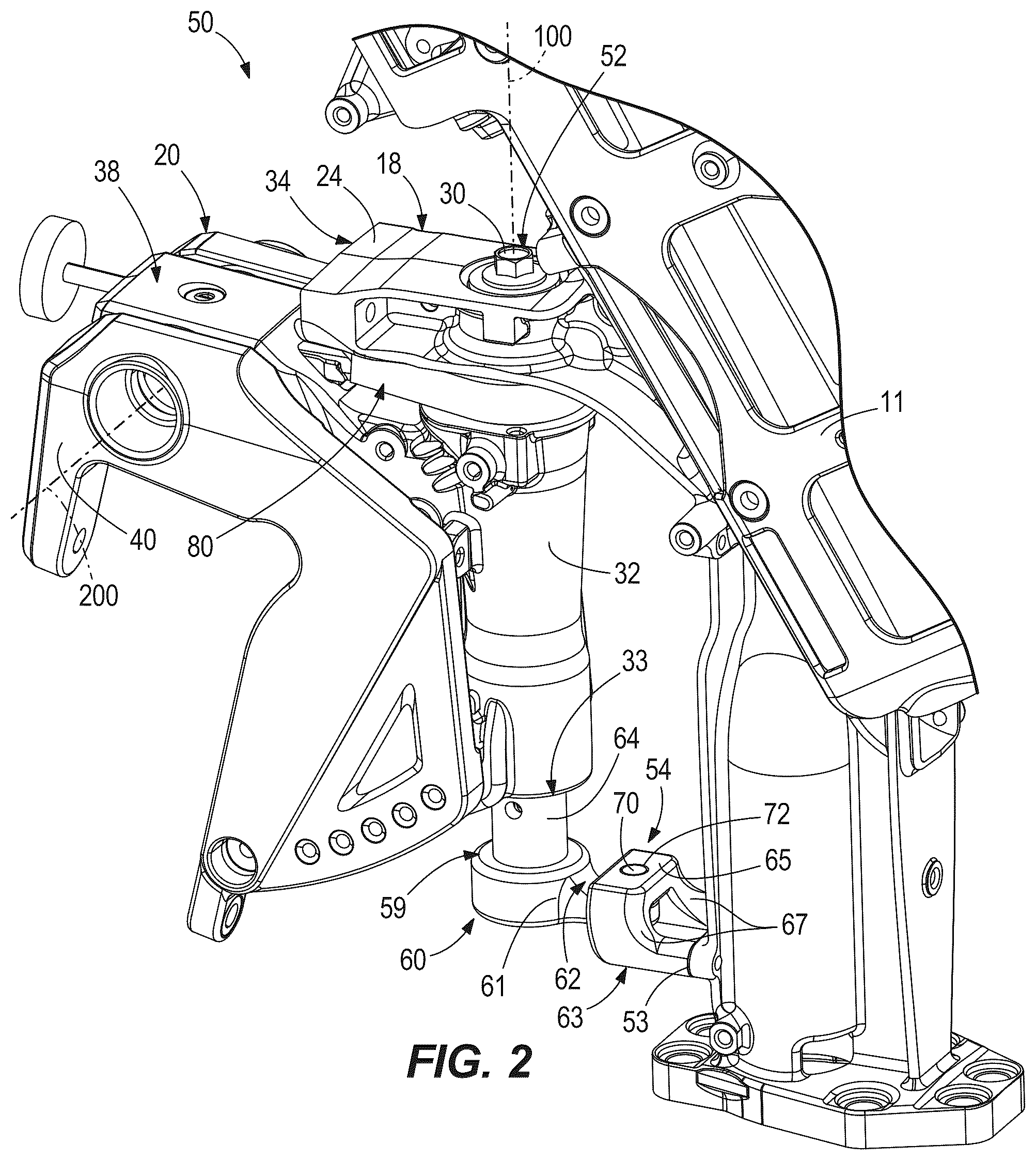 Patent US12304605 Figure 2 – Transom bracket assemblies for supporting a marine drive on a vessel