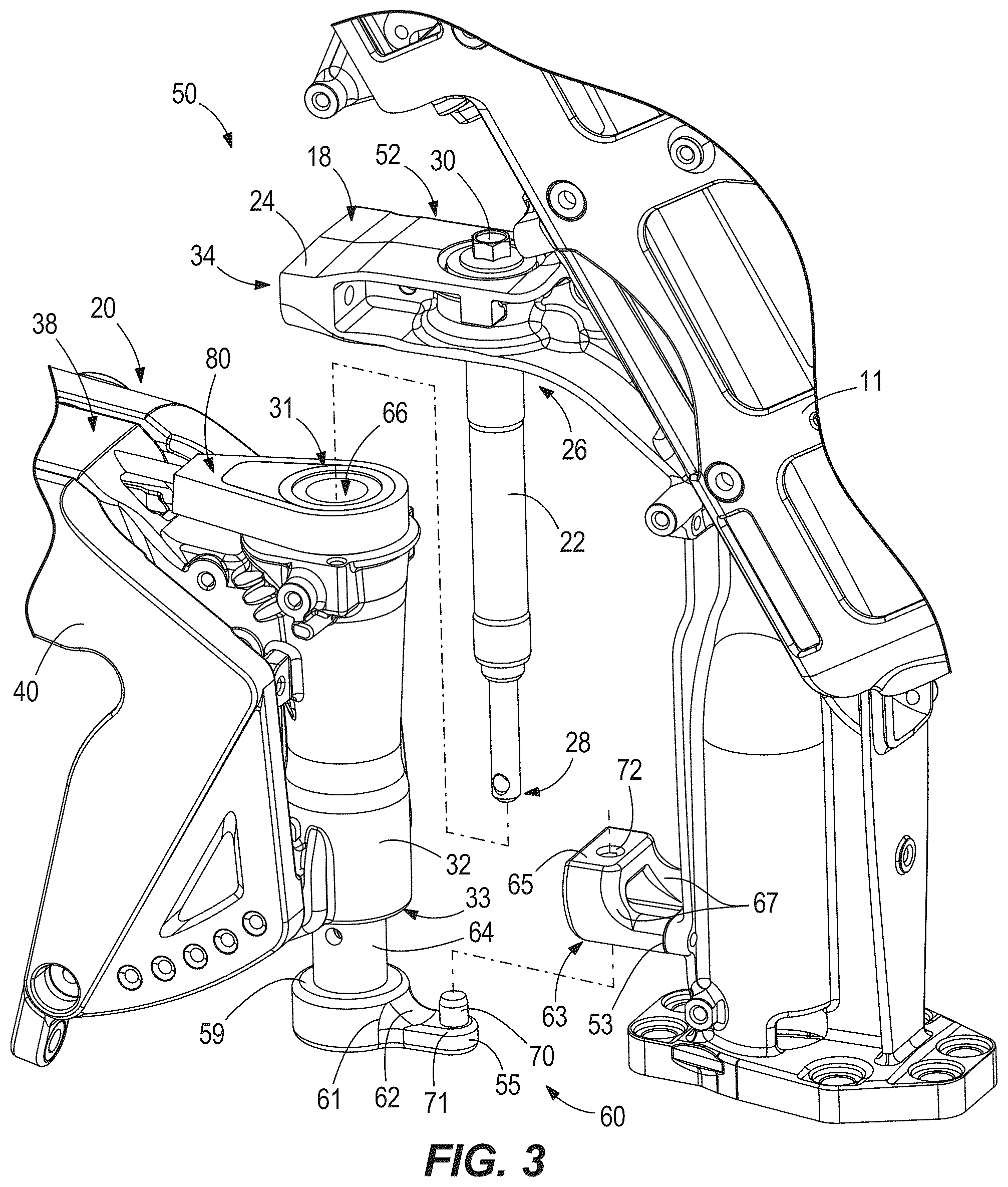 Patent US12304605 Figure 3 – Transom bracket assemblies for supporting a marine drive on a vessel