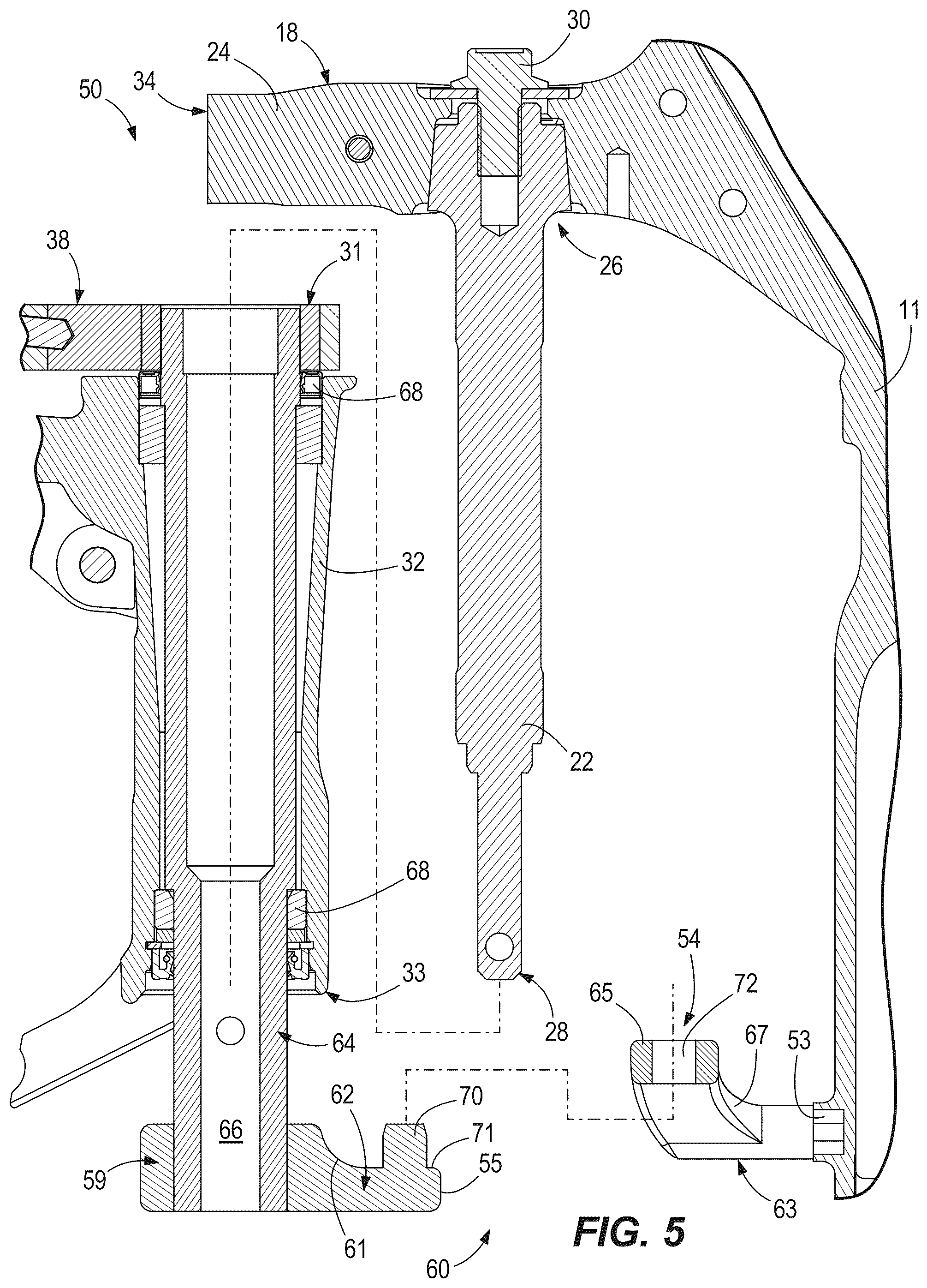 Patent US12304605 Figure 5 – Transom bracket assemblies for supporting a marine drive on a vessel