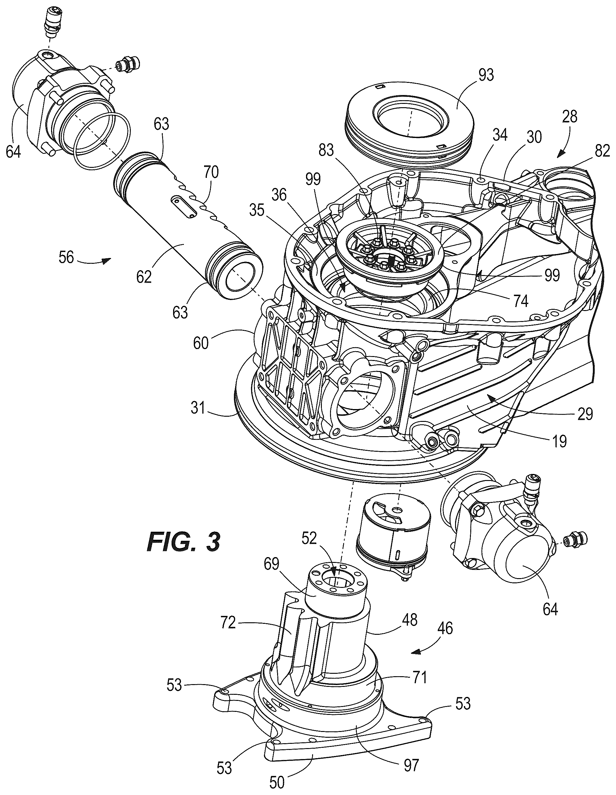 Patent US12304607 Figure 3 – Marine drives having steerable gearcase