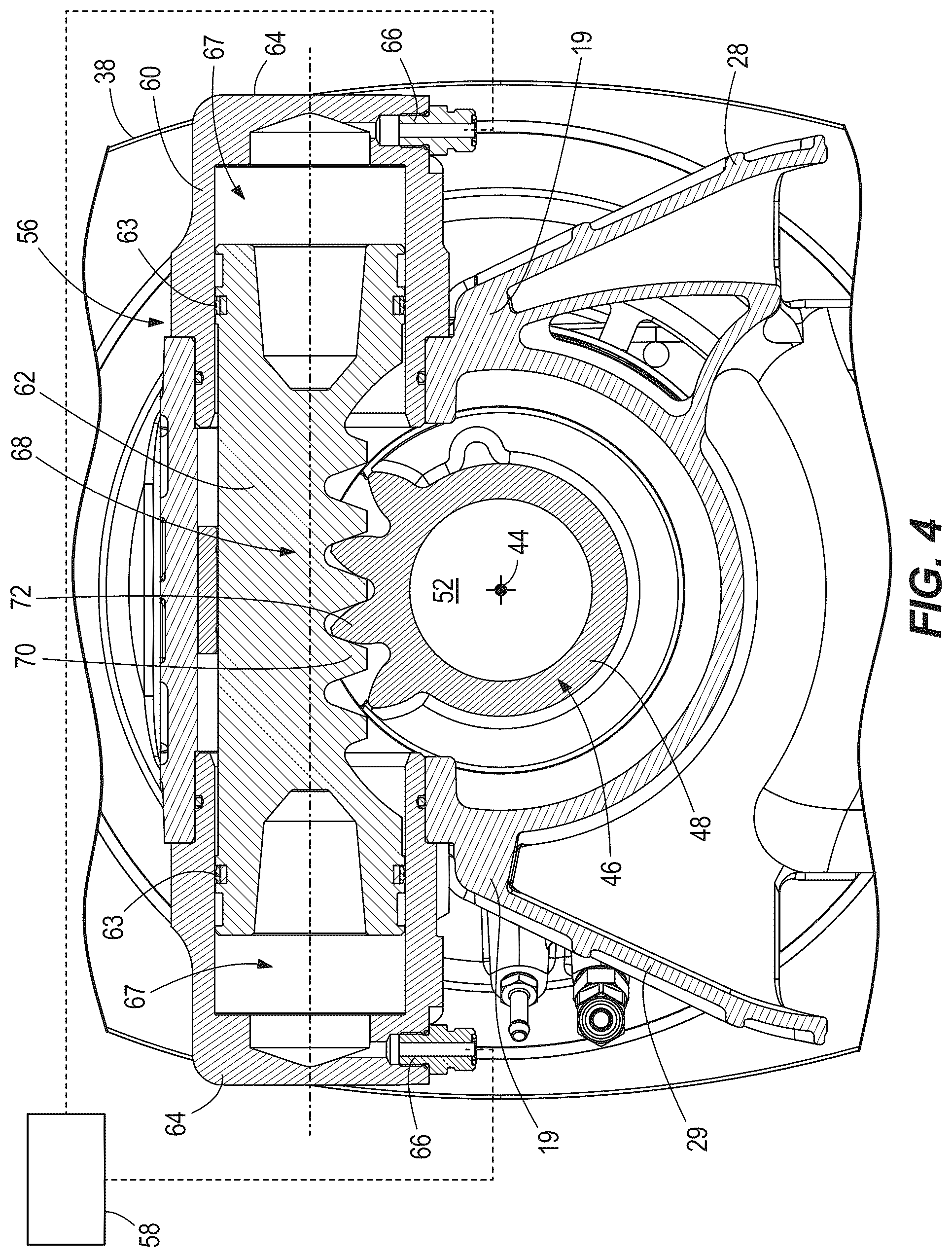 Patent US12304607 Figure 4 – Marine drives having steerable gearcase