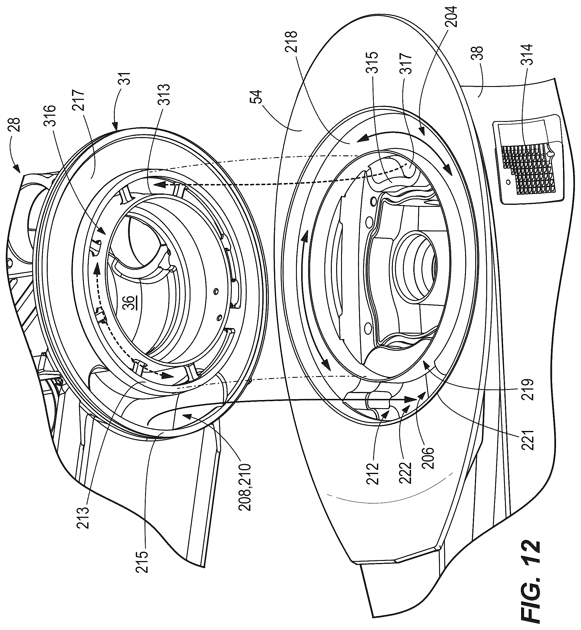 Patent US12304607 Figure 11 – Marine drives having steerable gearcase