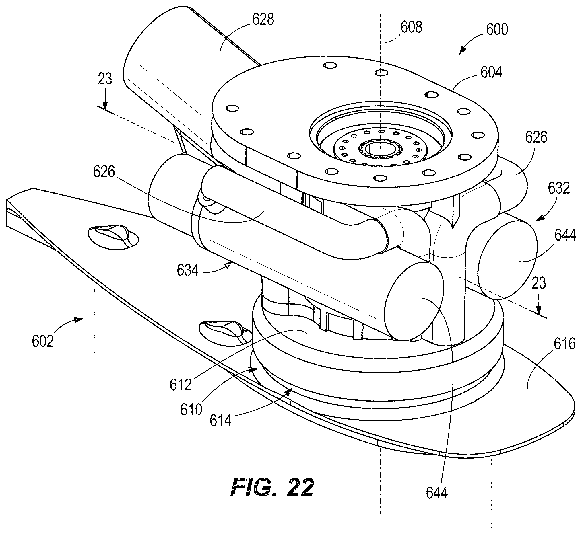 Patent US12304607 Figure 18 – Marine drives having steerable gearcase