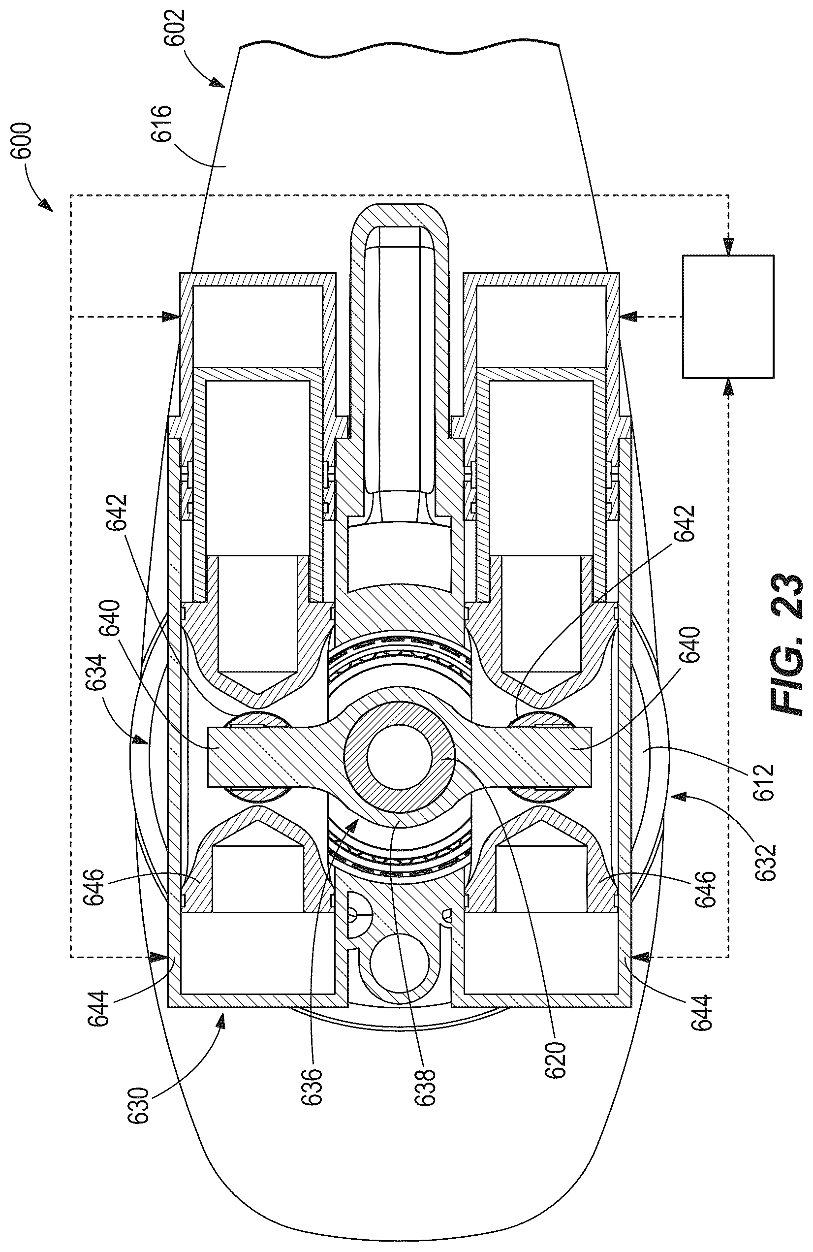 Patent US12304607 Figure 19 – Marine drives having steerable gearcase
