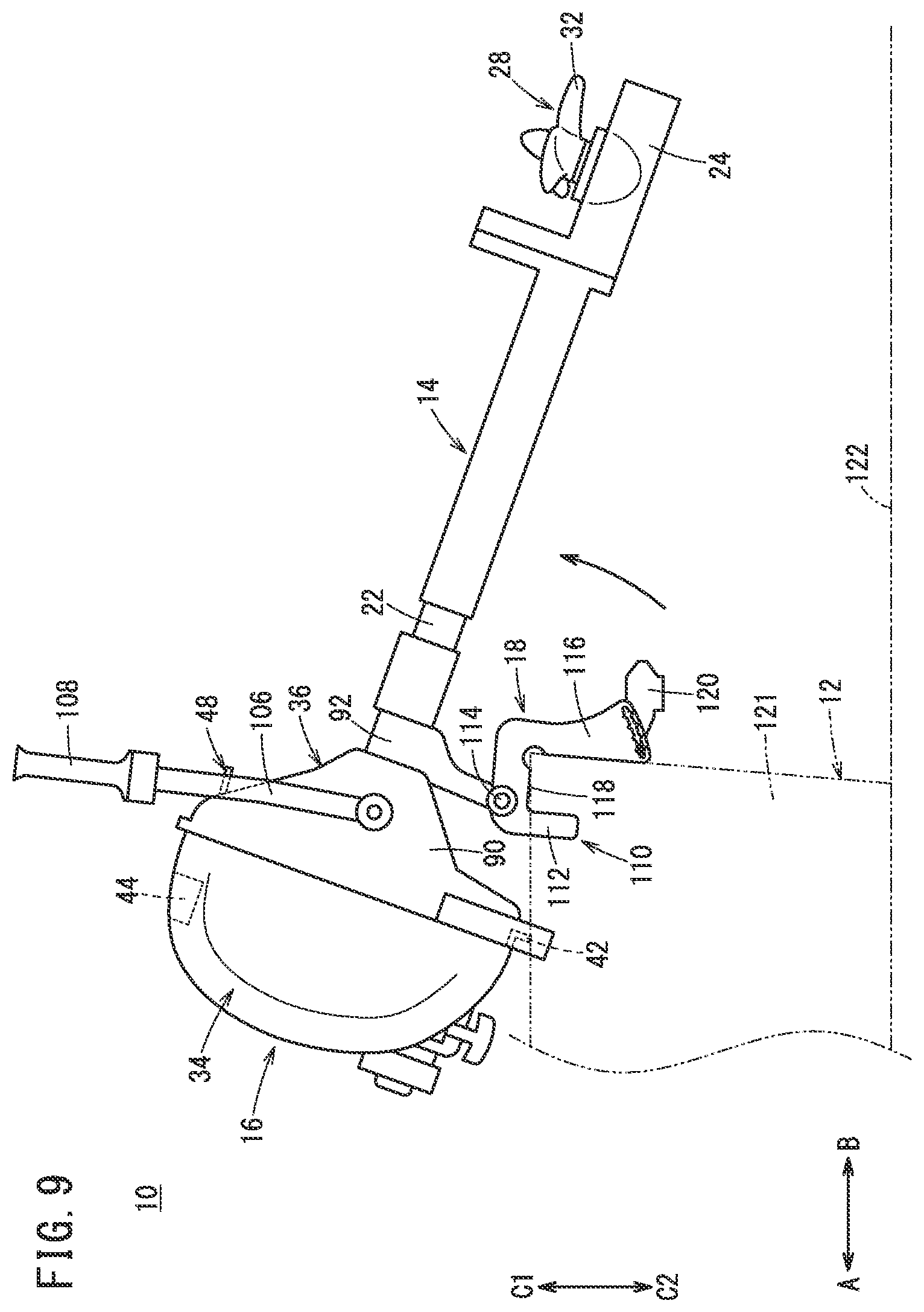 Patent US12304608 Figure 9 – Outboard motor