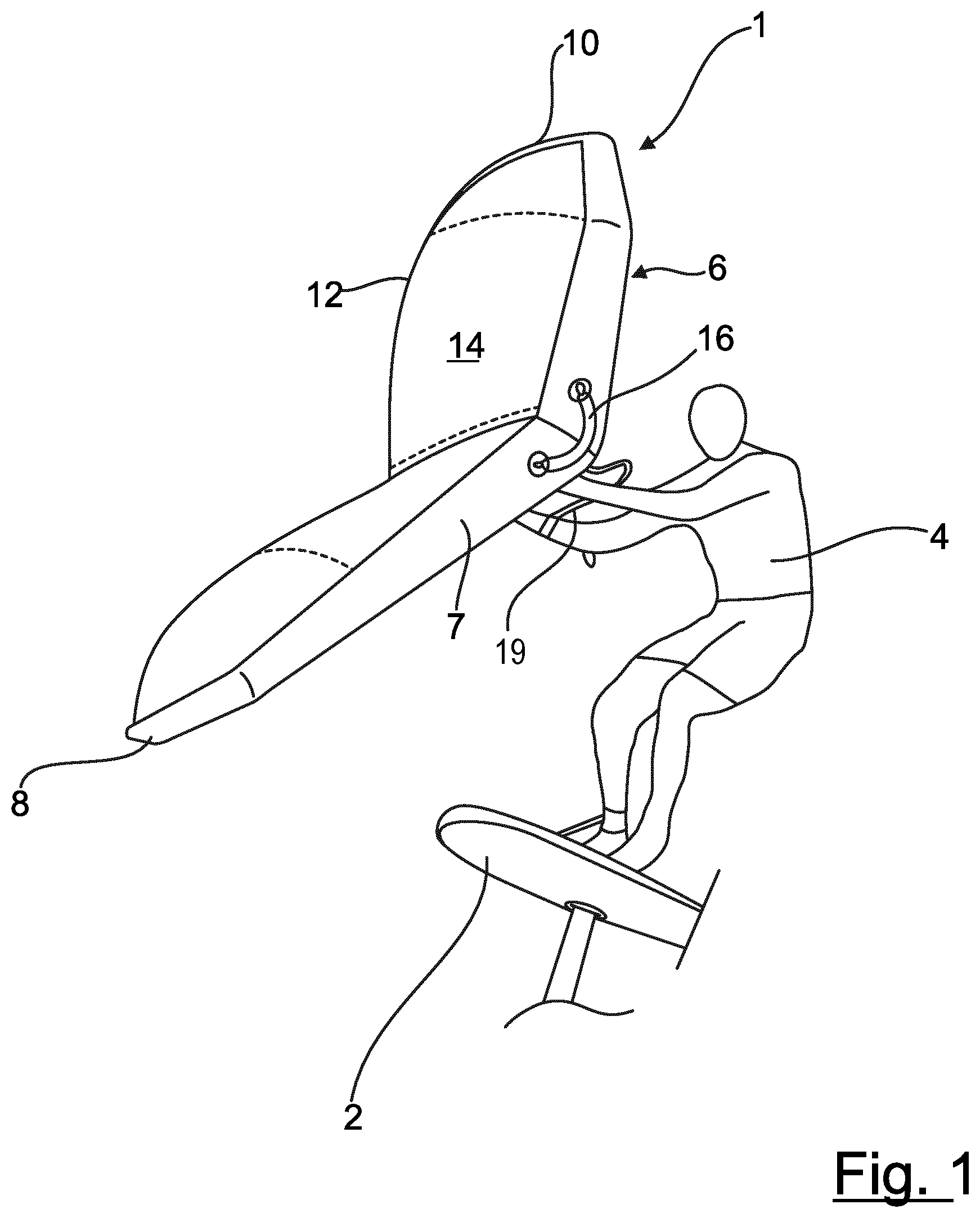 Patent US12304610 — Wing rig — Figure 1
