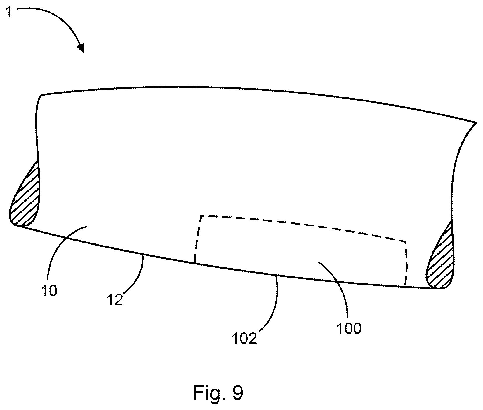 Patent US12304611 Figure 6 – Vehicle body with cavity in the outer skin and a closing door arrangement