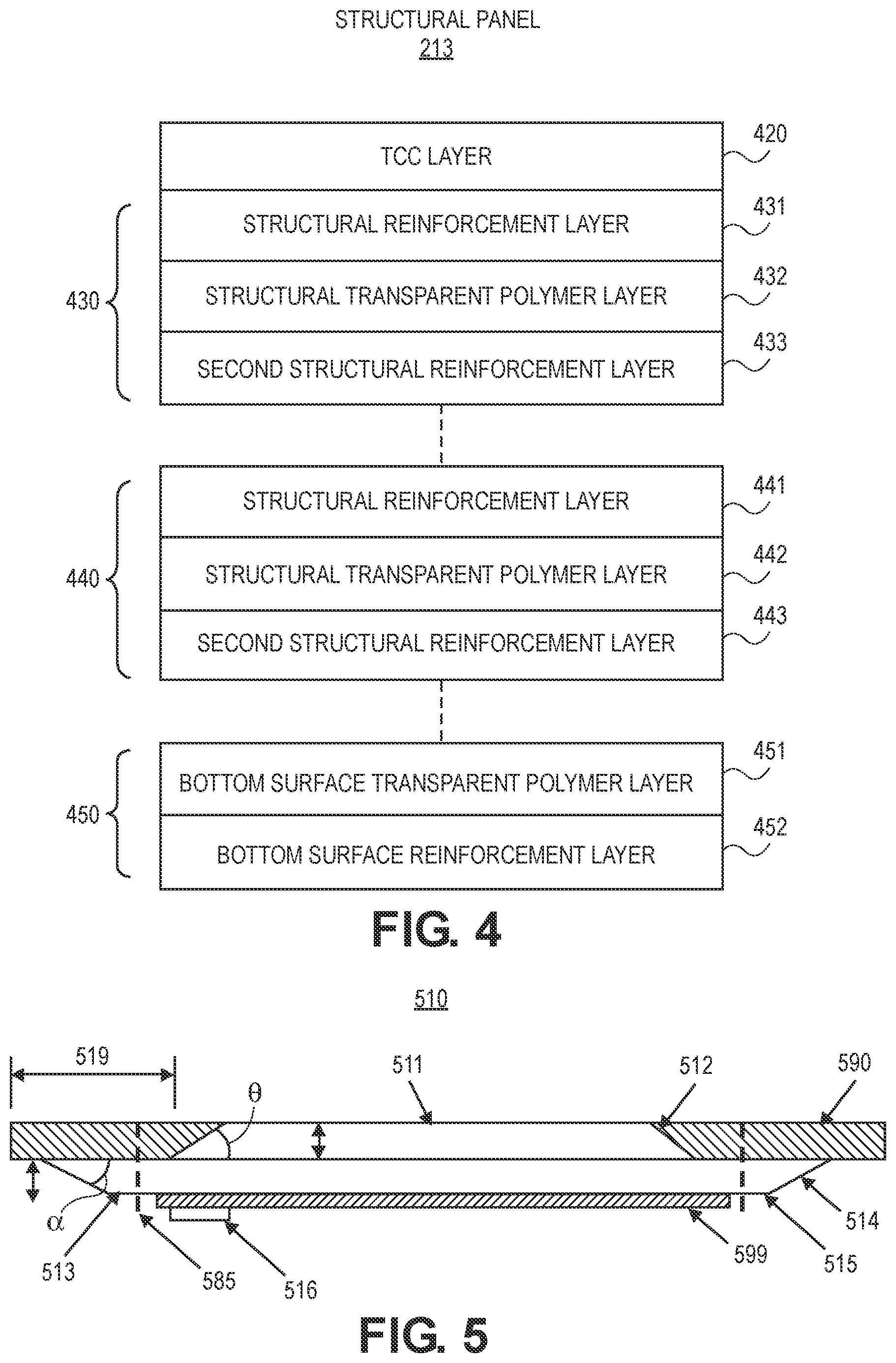 Patent US12304613 Figure 4 – One piece multifunctional nanolaminated composite window panel