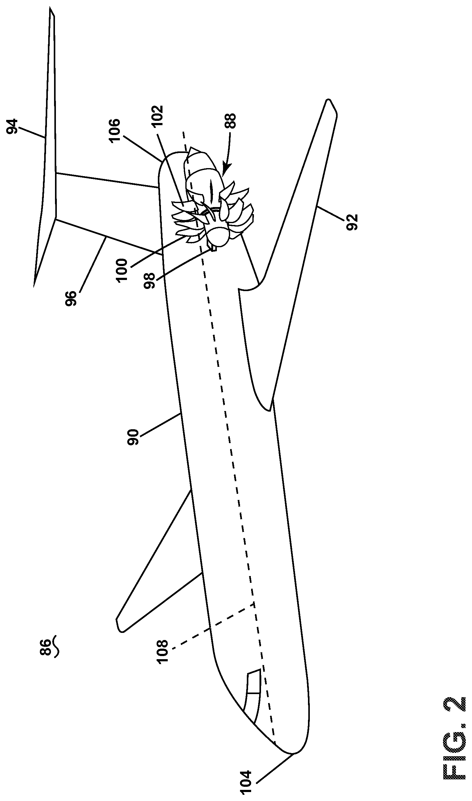 Patent US12304614 Figure 2 – Composite airfoil assembly and method of forming a composite airfoil assembly