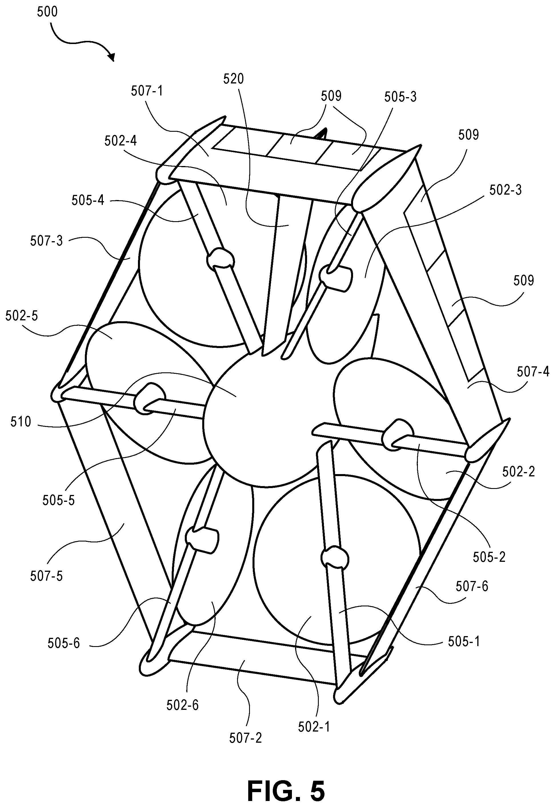 Patent US12304627 Figure 5 – Hexagonal ring wing aerial vehicle