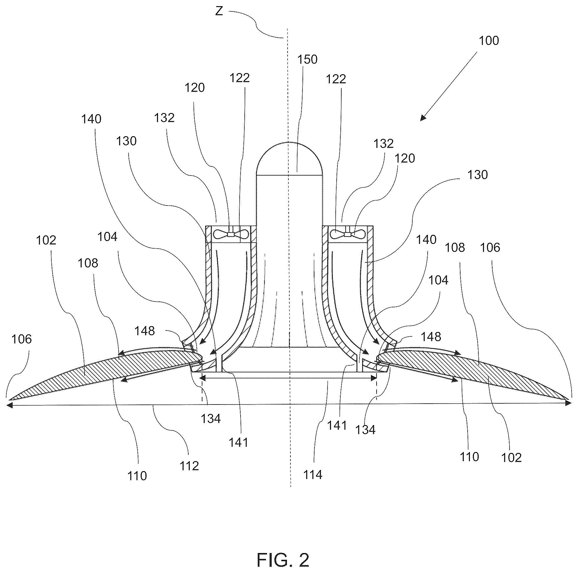 Patent US12304628 Figure 4 – Aerolift systems and methods using air ducts and lifting bodies
