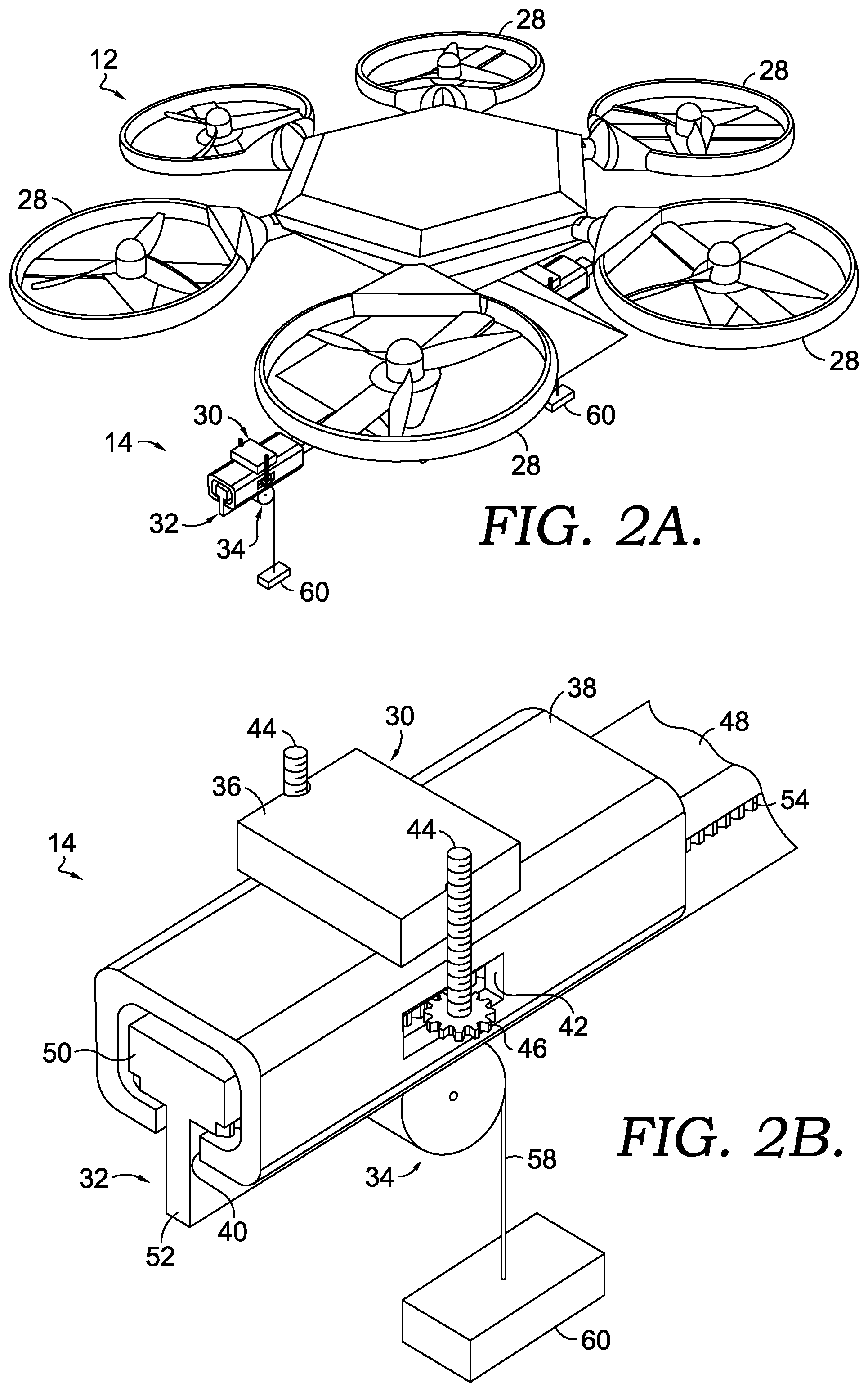 Patent US12304631 Figure 2 – Parcel delivery system and methods using rail system for unmanned aerial vehicles