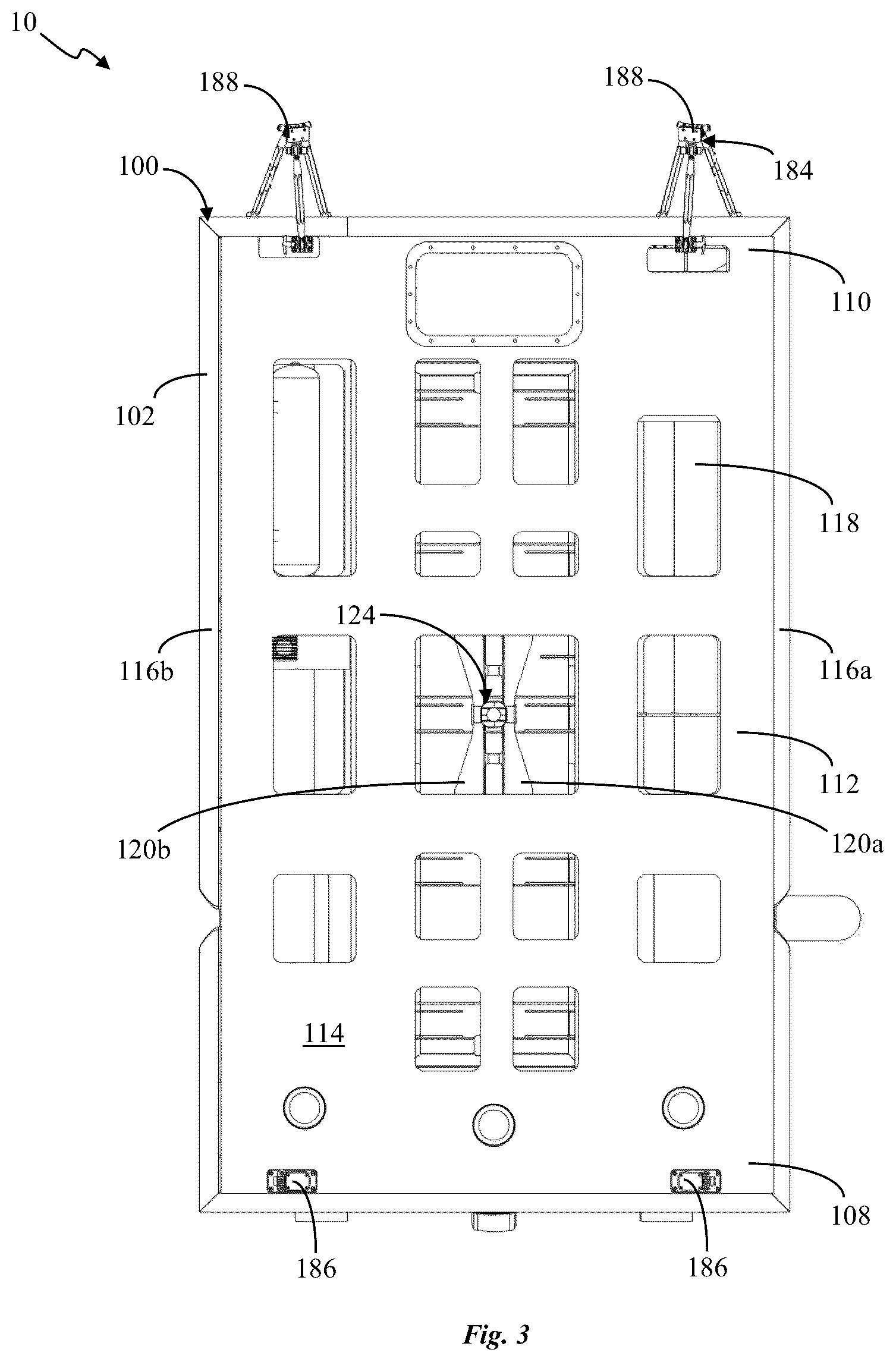 Patent US12304632 Figure 3 – Tank assembly and helicopter