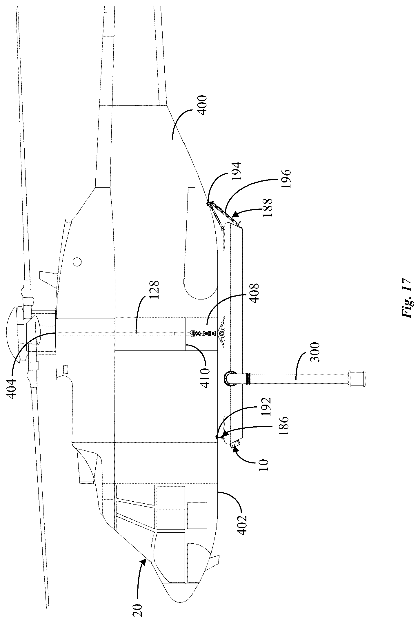 Patent US12304632 Figure 13 – Tank assembly and helicopter