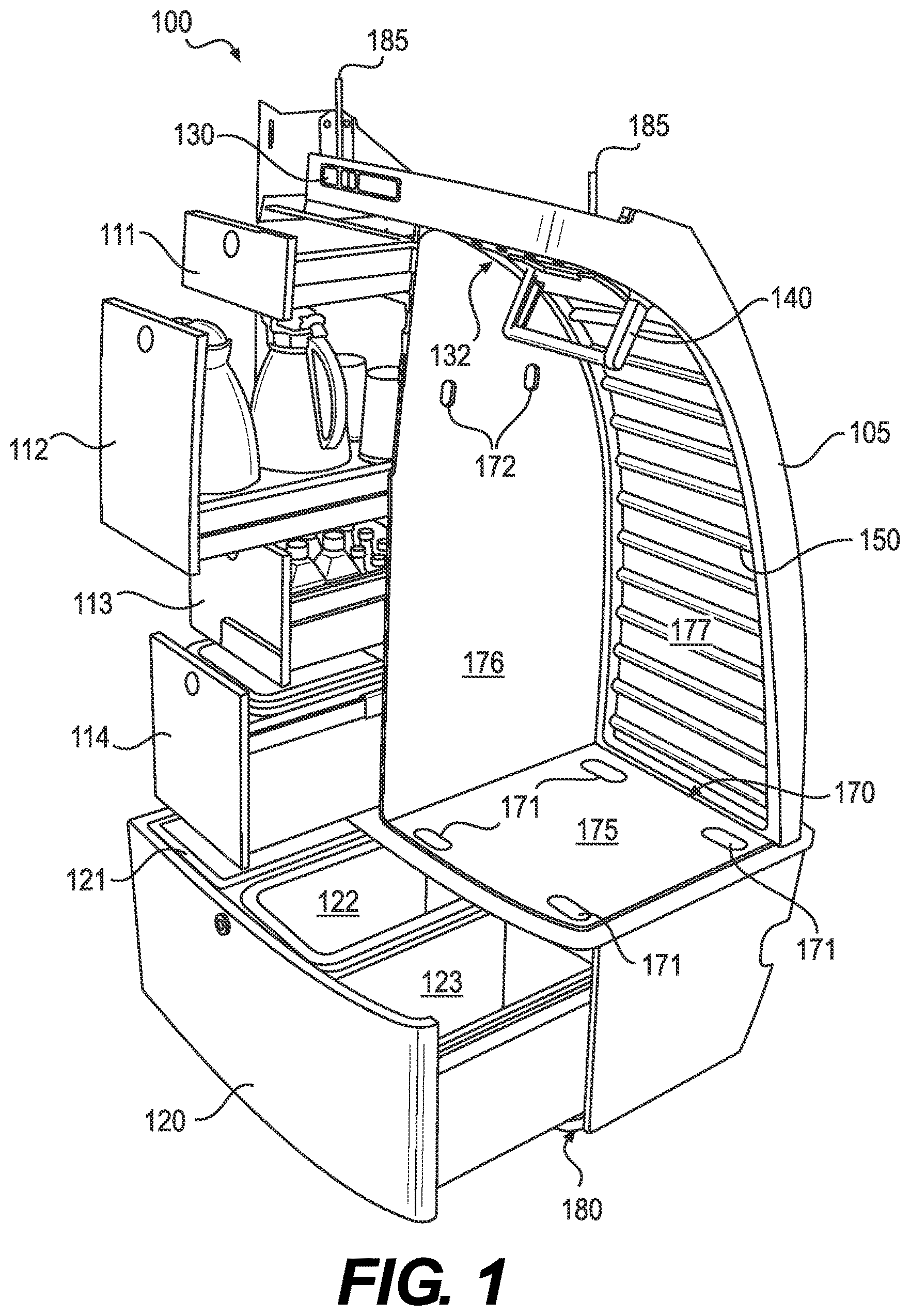 Patent US12304634 — Modular refreshment center — Figure 1