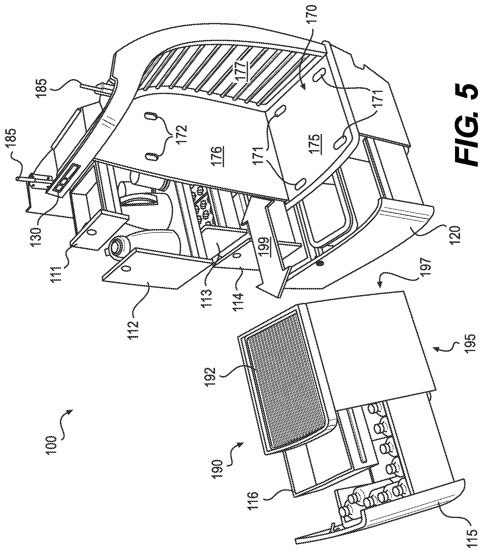 Patent US12304634 Figure 5 – Modular refreshment center