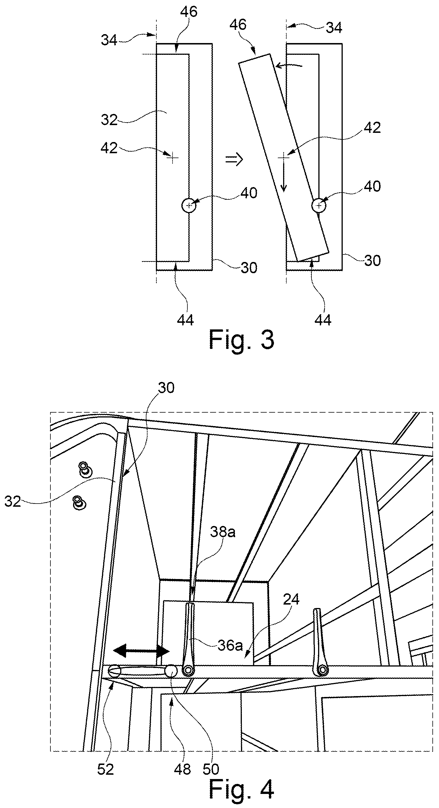 Patent US12304635 Figure 2 – Compartment for a cabin in a vehicle with retractable door angle limiter