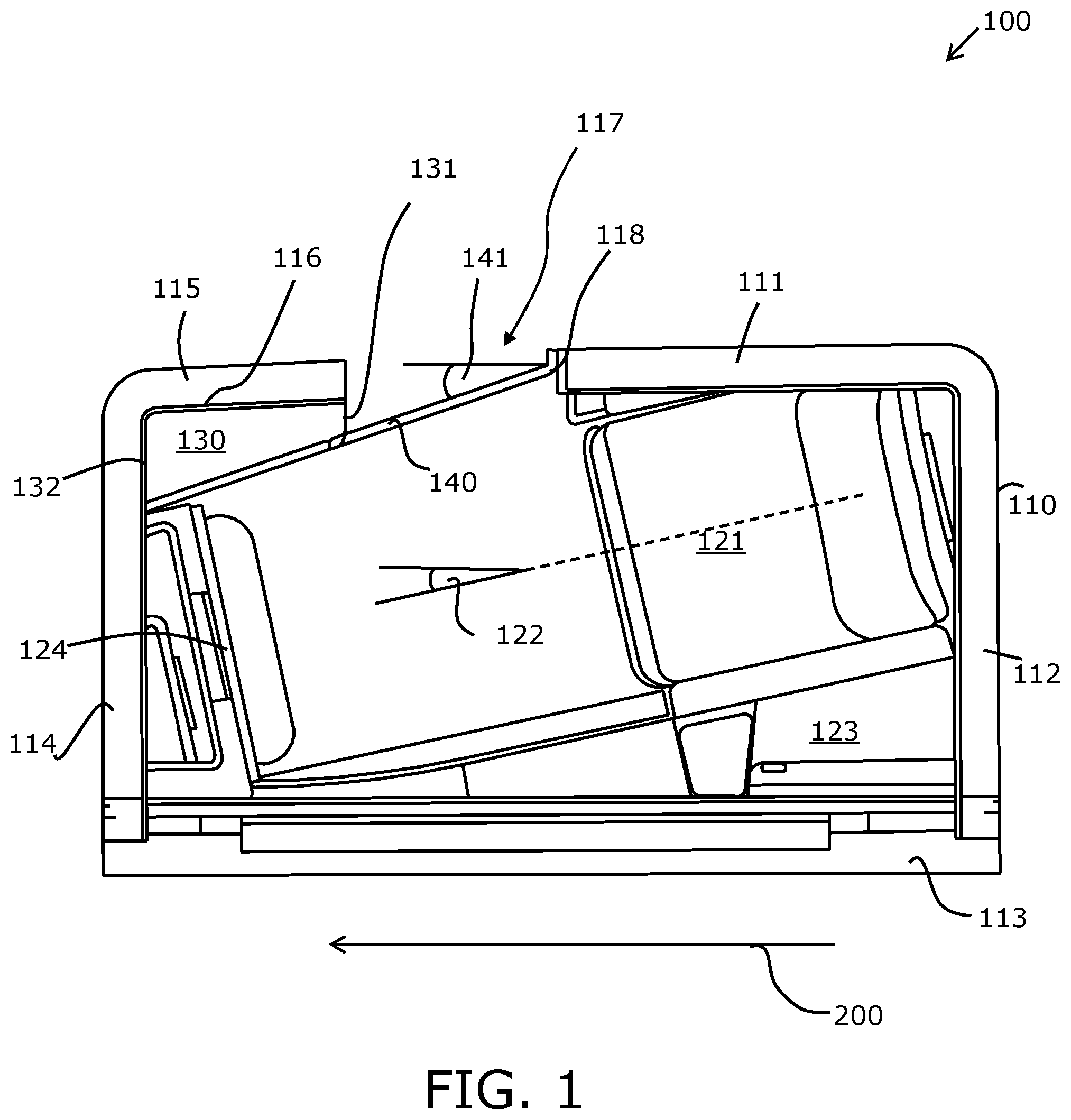 Patent US12304636 Figure 1 – Aircraft passenger seat unit