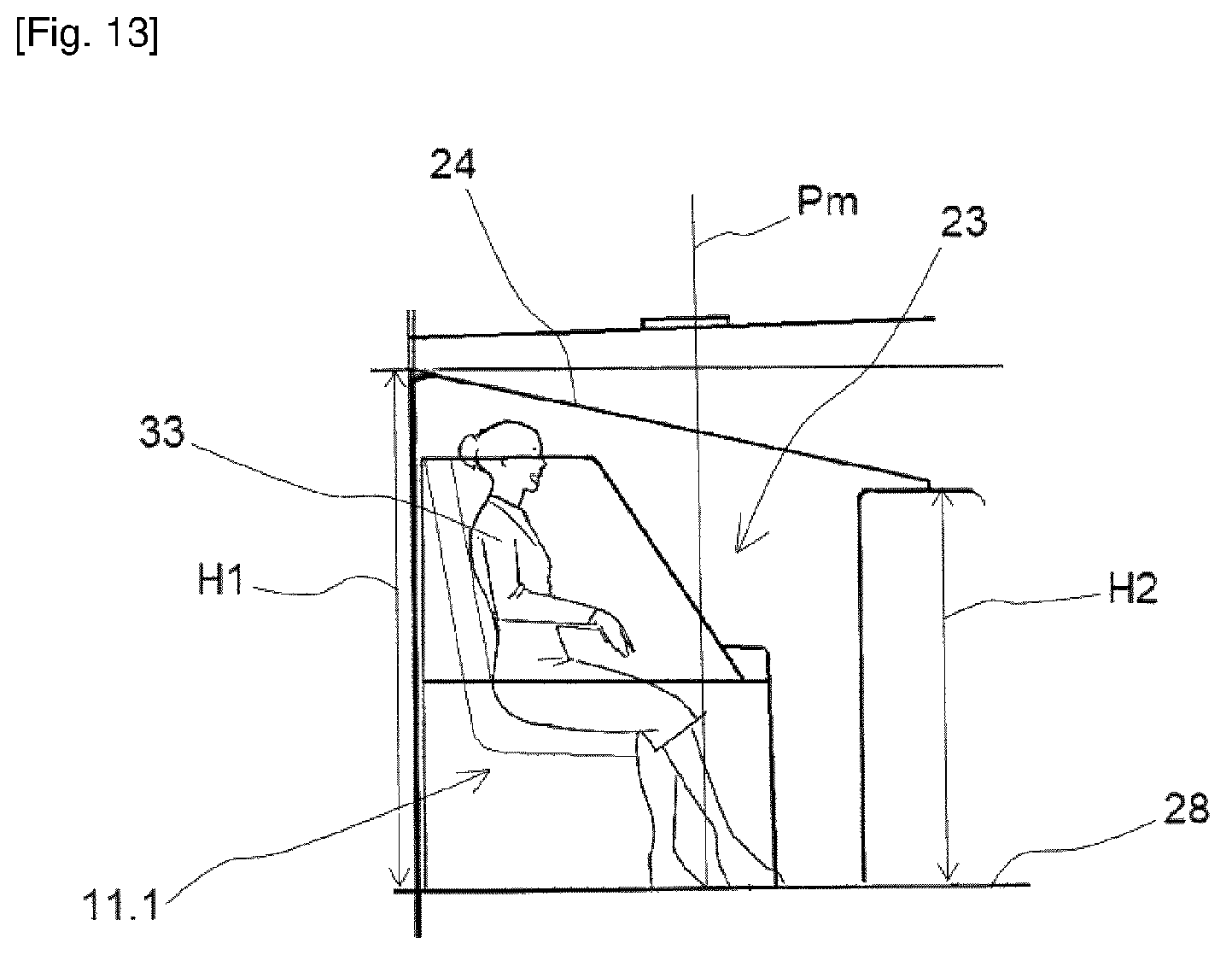 Patent US12304638 Figure 8 – Flexible structure for creating a rest space inside an aircraft cabin