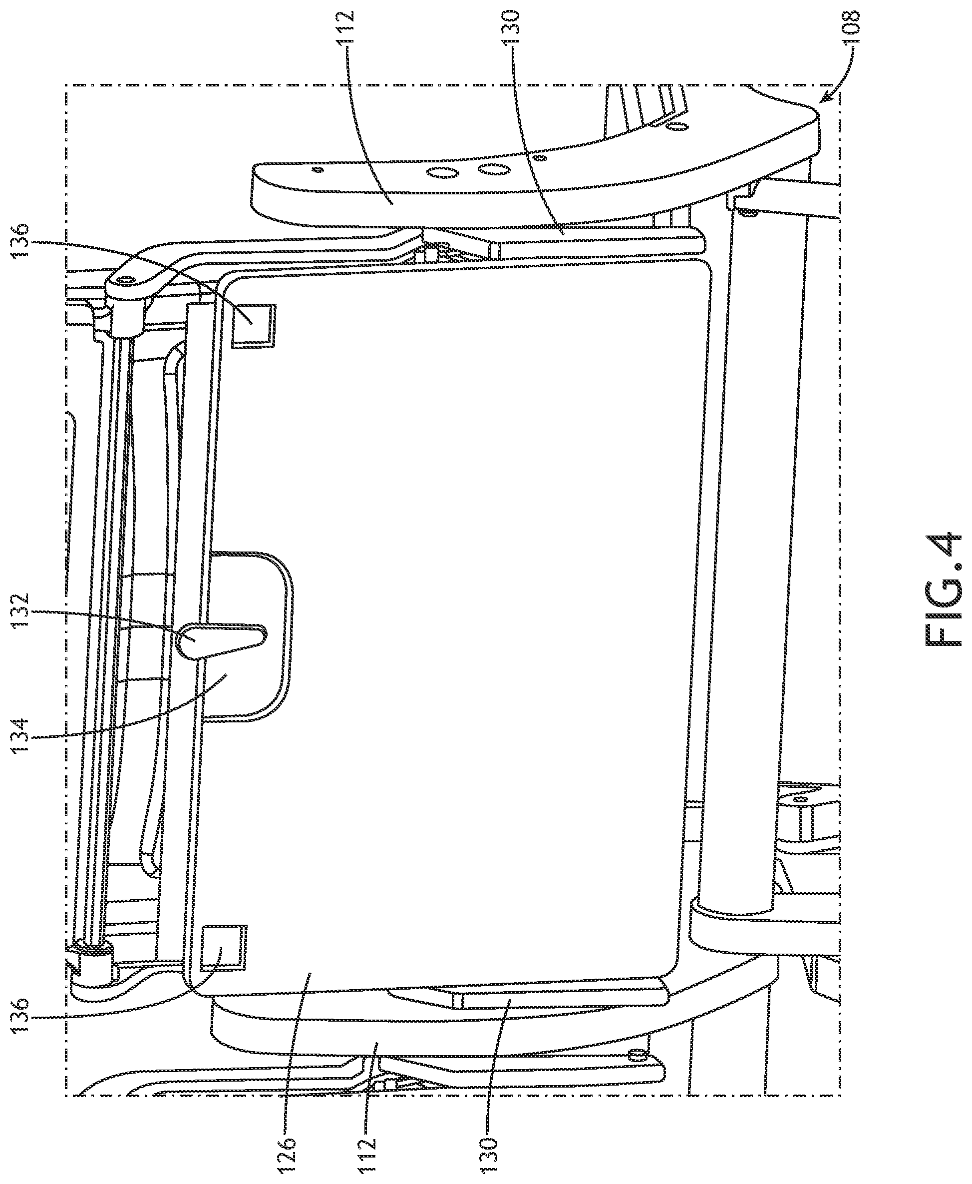 Patent US12304639 Figure 4 – Contiguous passenger seat rows configured to form a bed