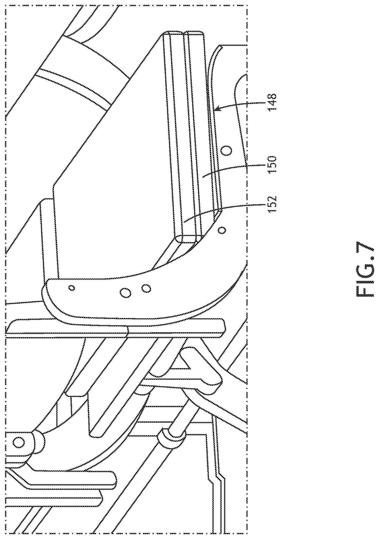 Patent US12304639 Figure 8 – Contiguous passenger seat rows configured to form a bed