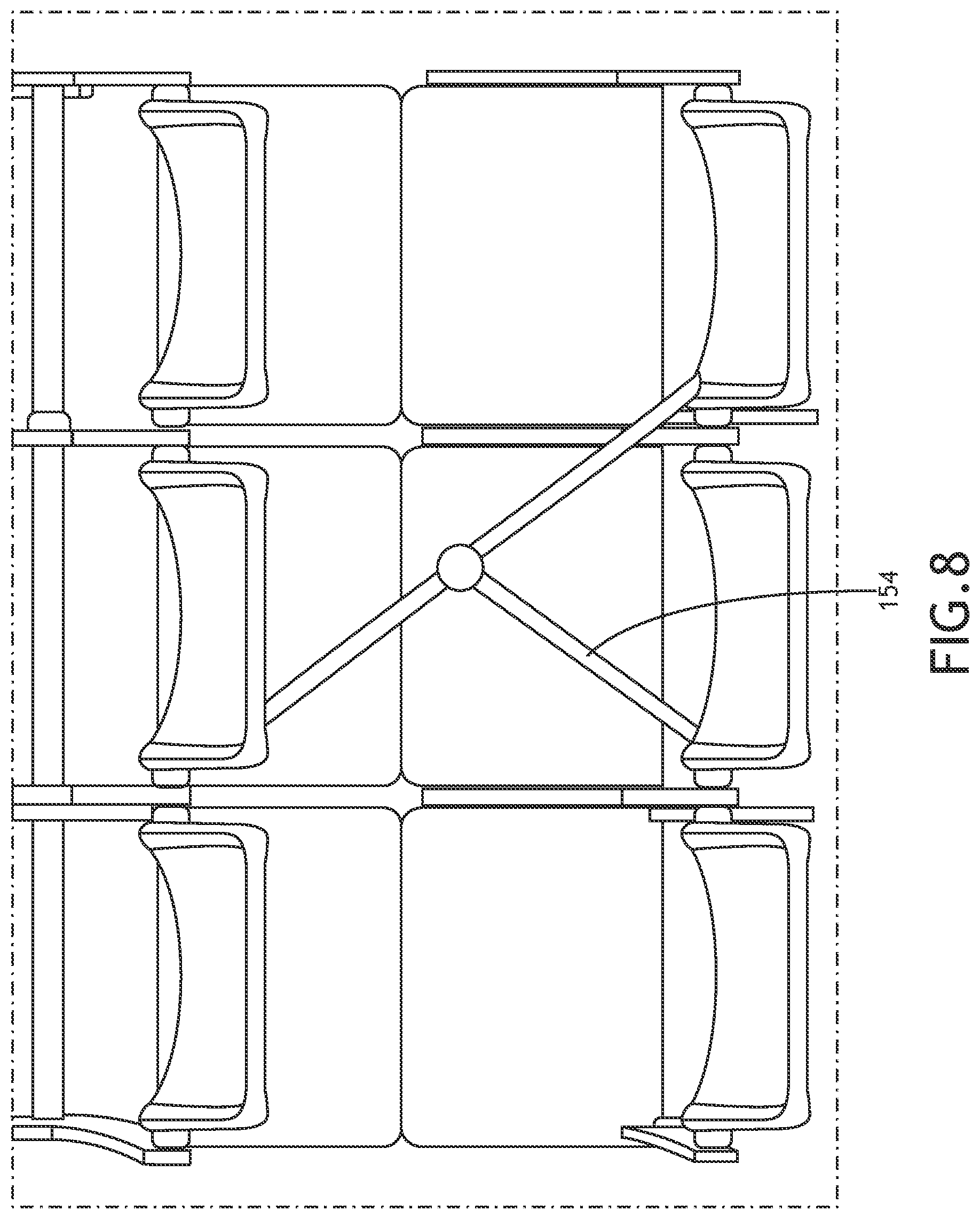 Patent US12304639 Figure 9 – Contiguous passenger seat rows configured to form a bed