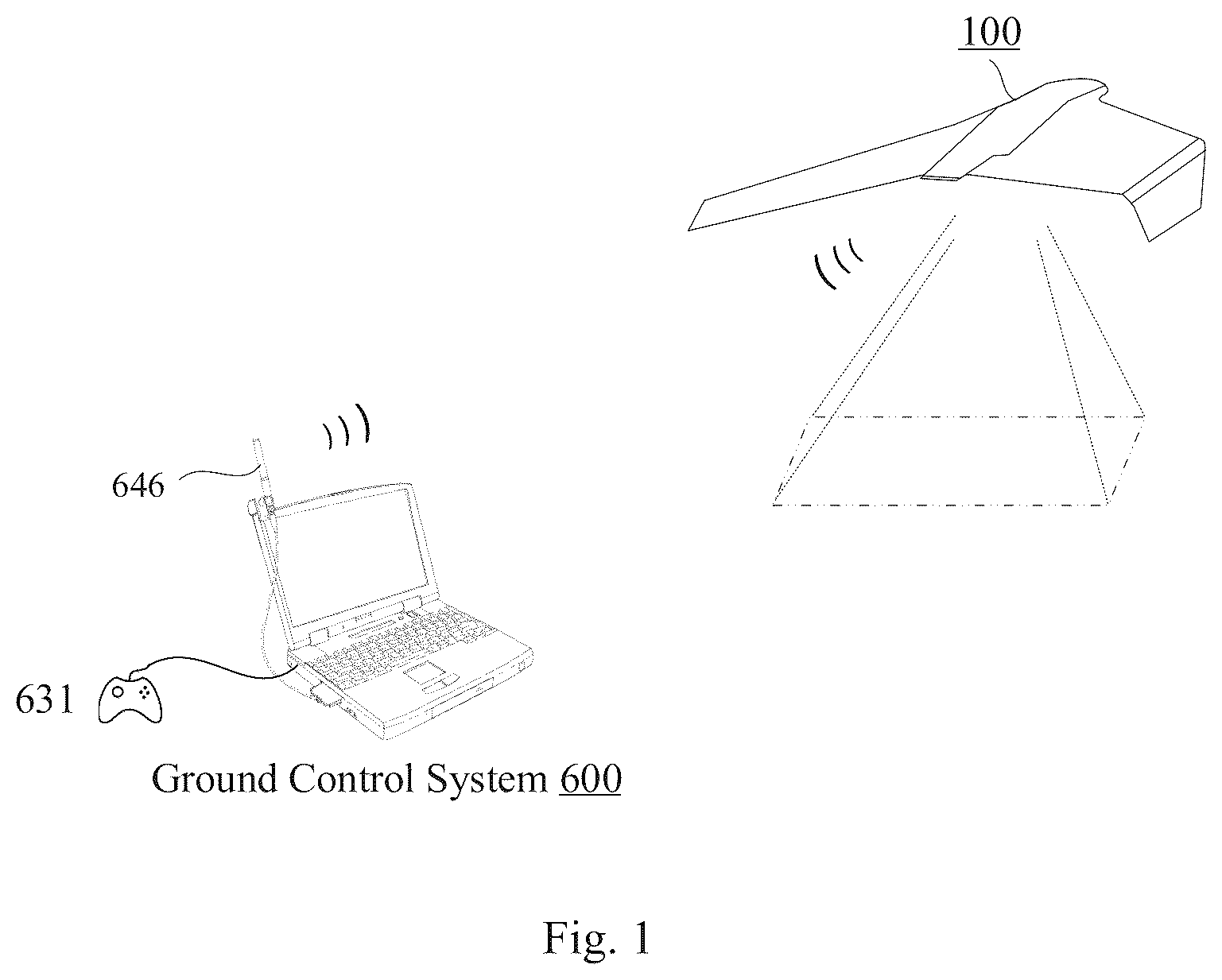 Patent US12304643 Figure 1 – Parachute landing methods and systems for an unmanned aerial vehicle