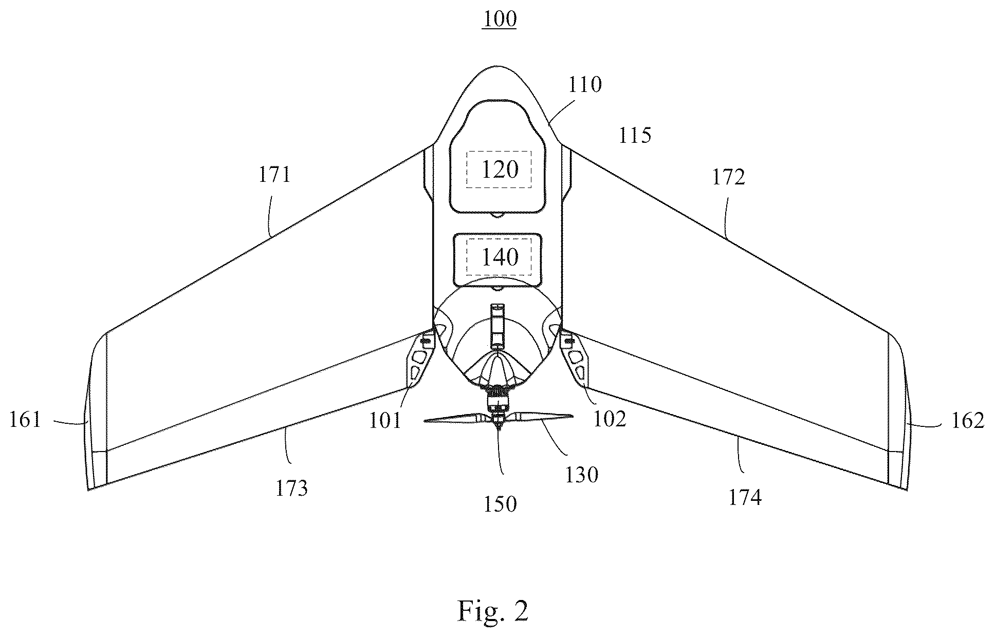 Patent US12304643 Figure 2 – Parachute landing methods and systems for an unmanned aerial vehicle