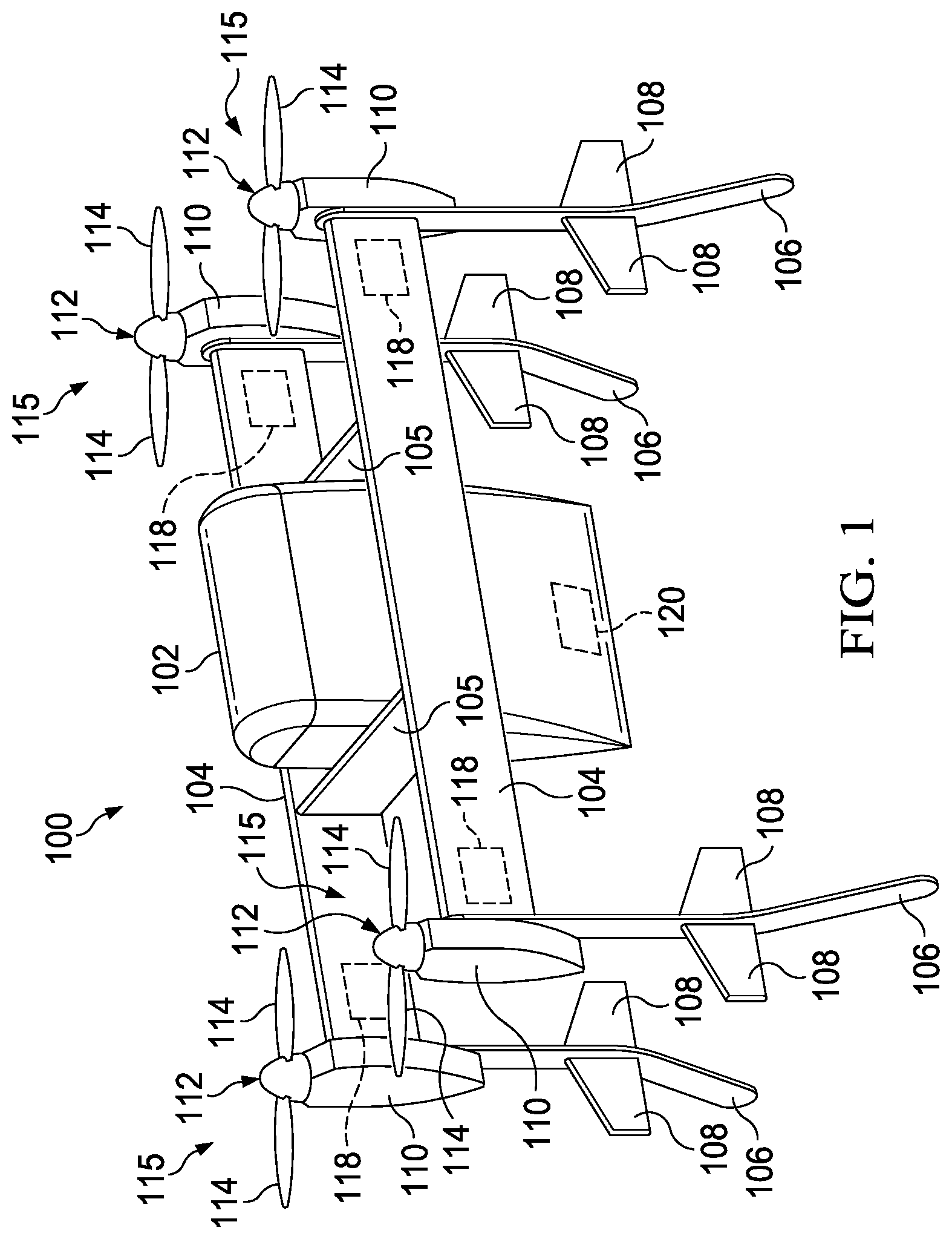 Patent US12304657 Figure 1 – Unmanned aerial system kiosk