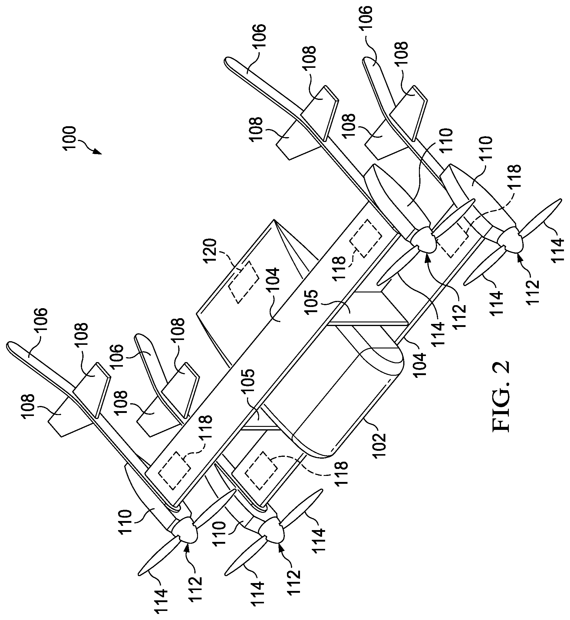 Patent US12304657 Figure 2 – Unmanned aerial system kiosk