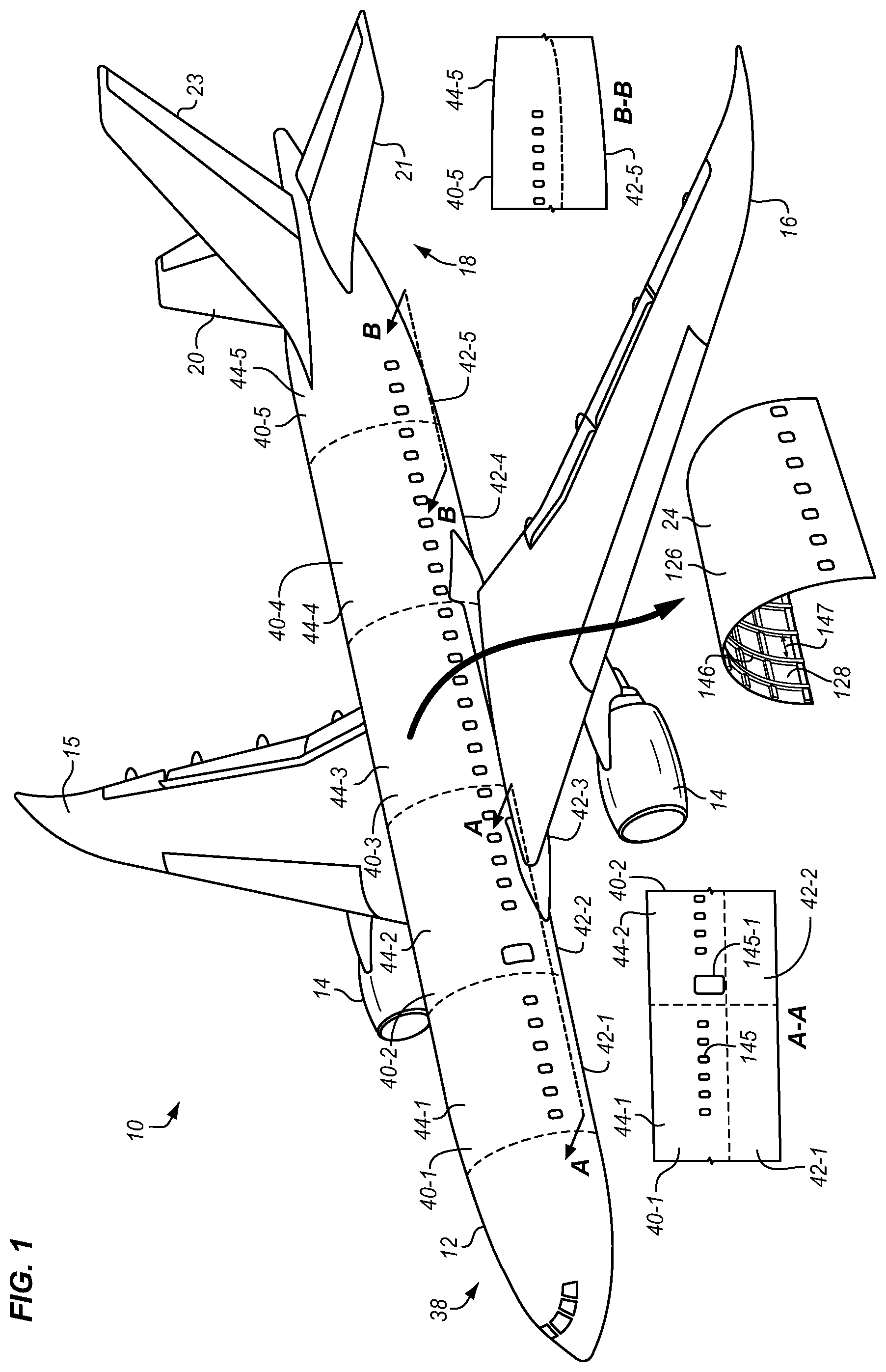 Patent US12304660 Figure 1 – Contour enforcement for line assembled fuselage segments