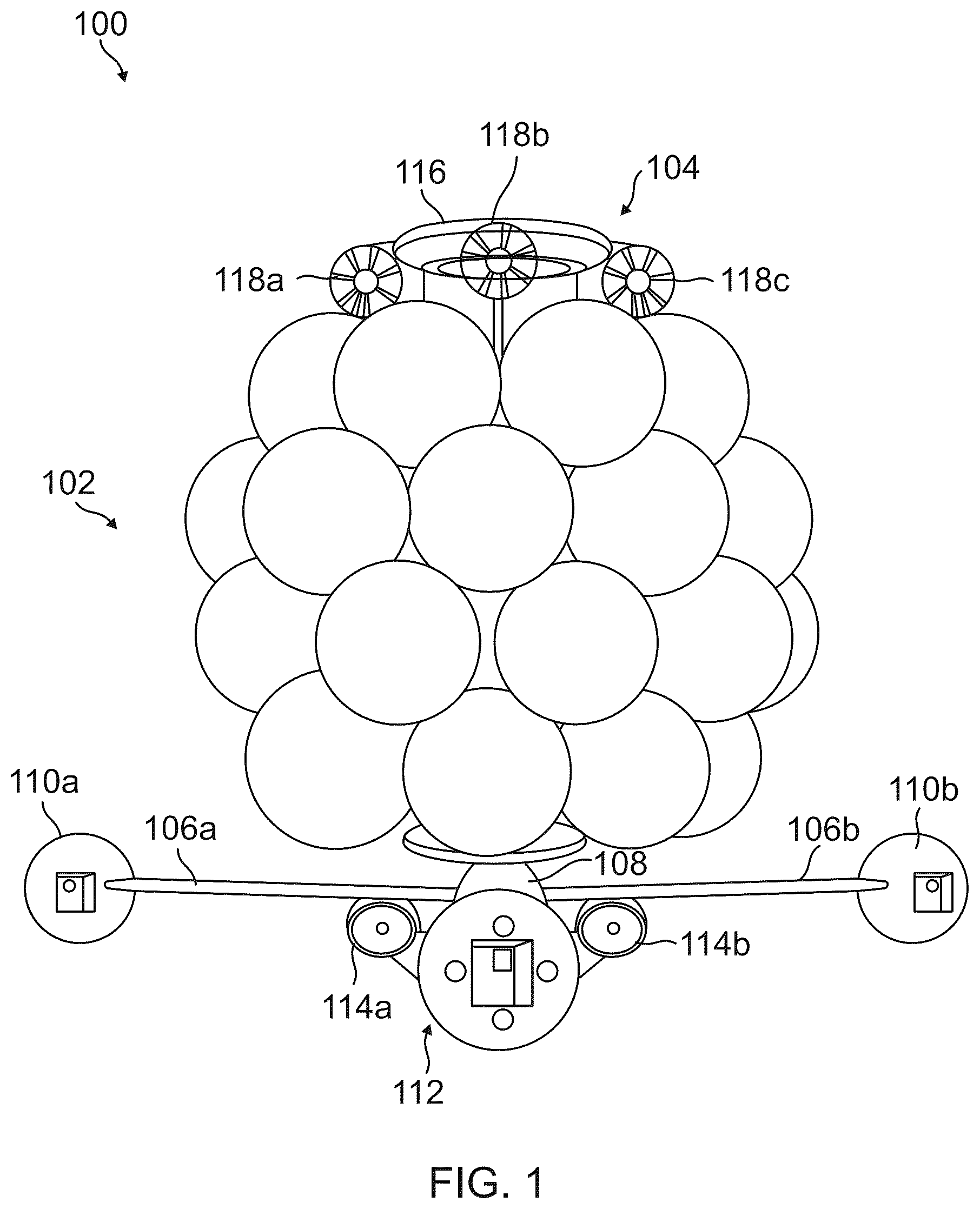 Patent US12304663 Figure 1 – System and method for a stratospheric aircraft