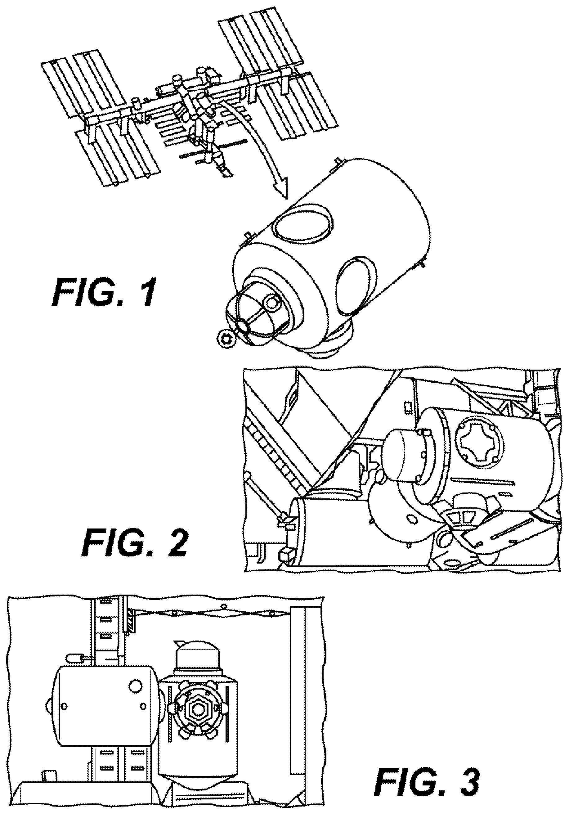 Patent US12304666 Figure 1 – Spacecraft systems airlock for international space station access and interface and methods of operation