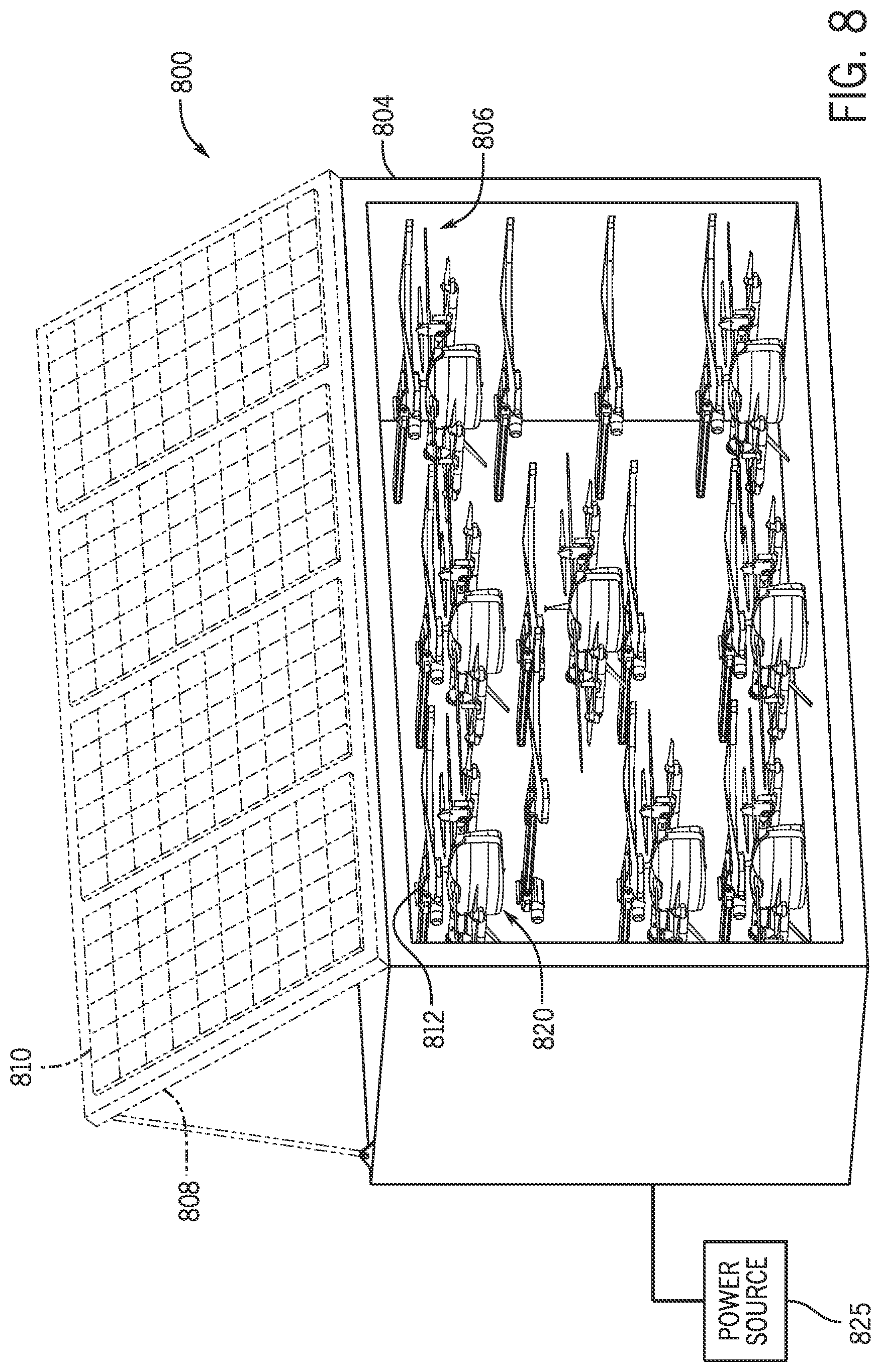 Patent US12304670 Figure 11 – Systems for unmanned aerial vehicle docking, storage, and loading