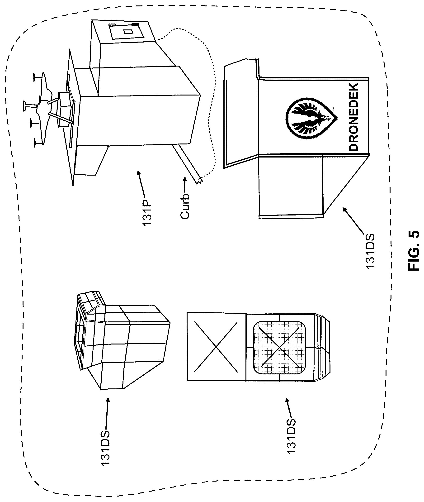 Patent US12304671 Figure 7 – Hot and cold section drone docking station temperature controlled device