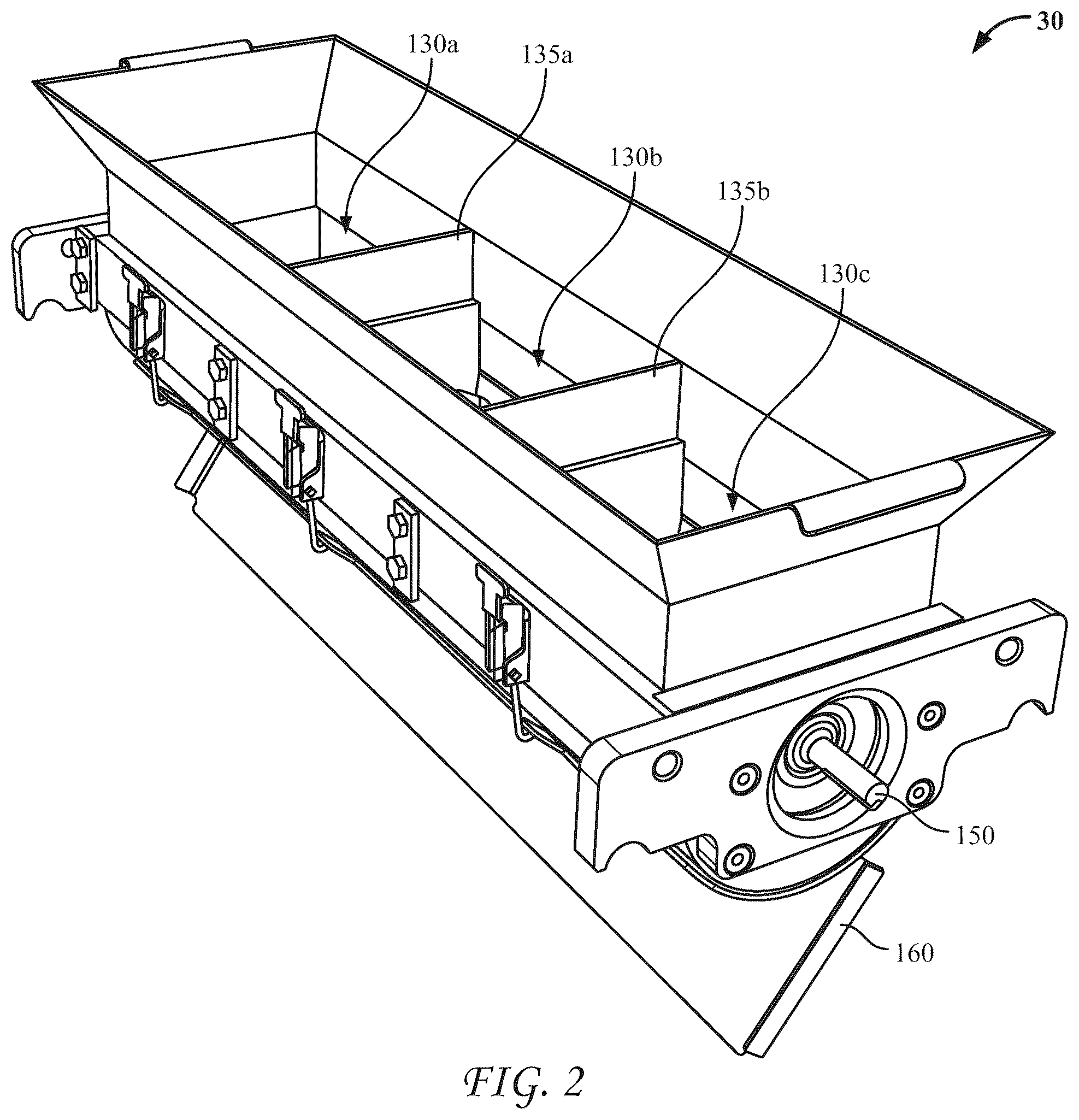 Patent US12304672 Figure 2 – Slide measuring system for filling pouches and associated method