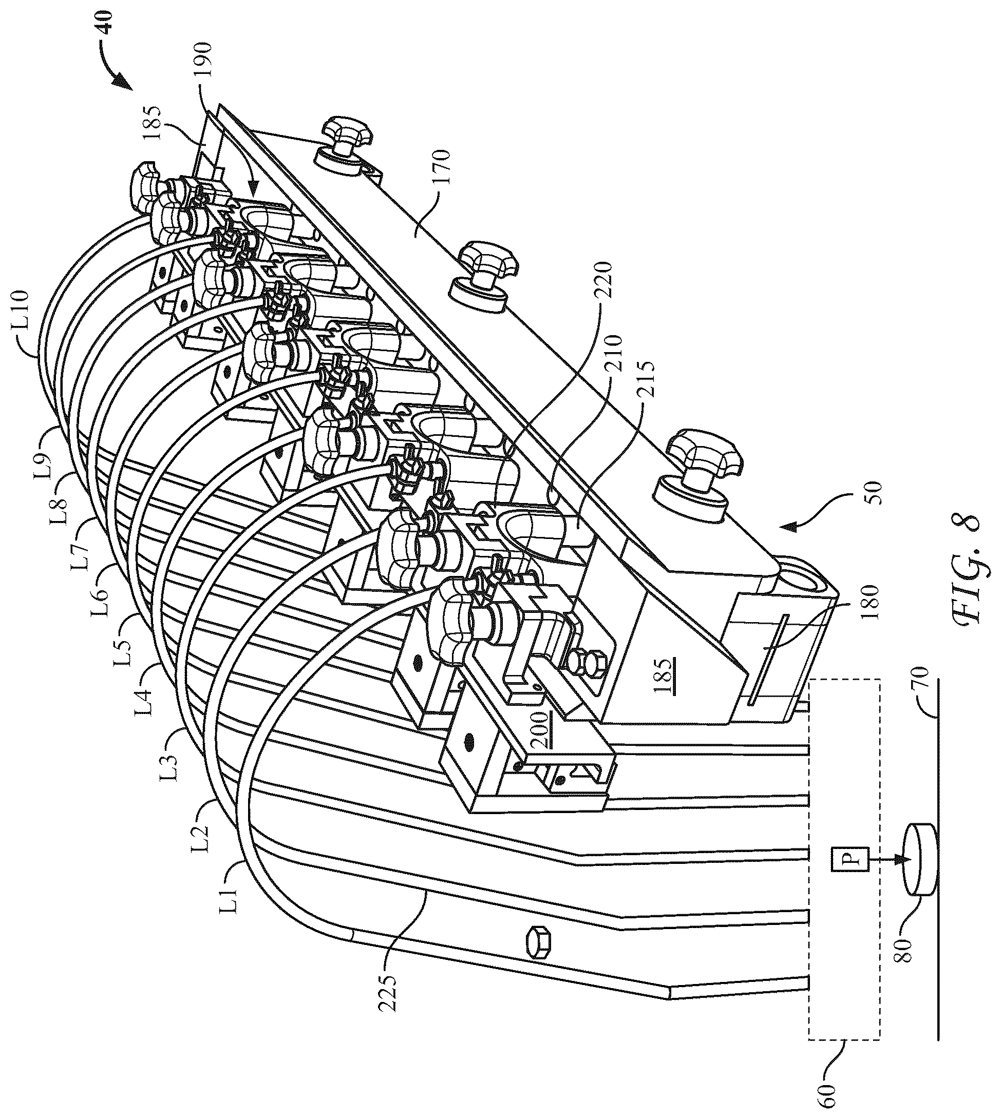 Patent US12304672 Figure 6 – Slide measuring system for filling pouches and associated method