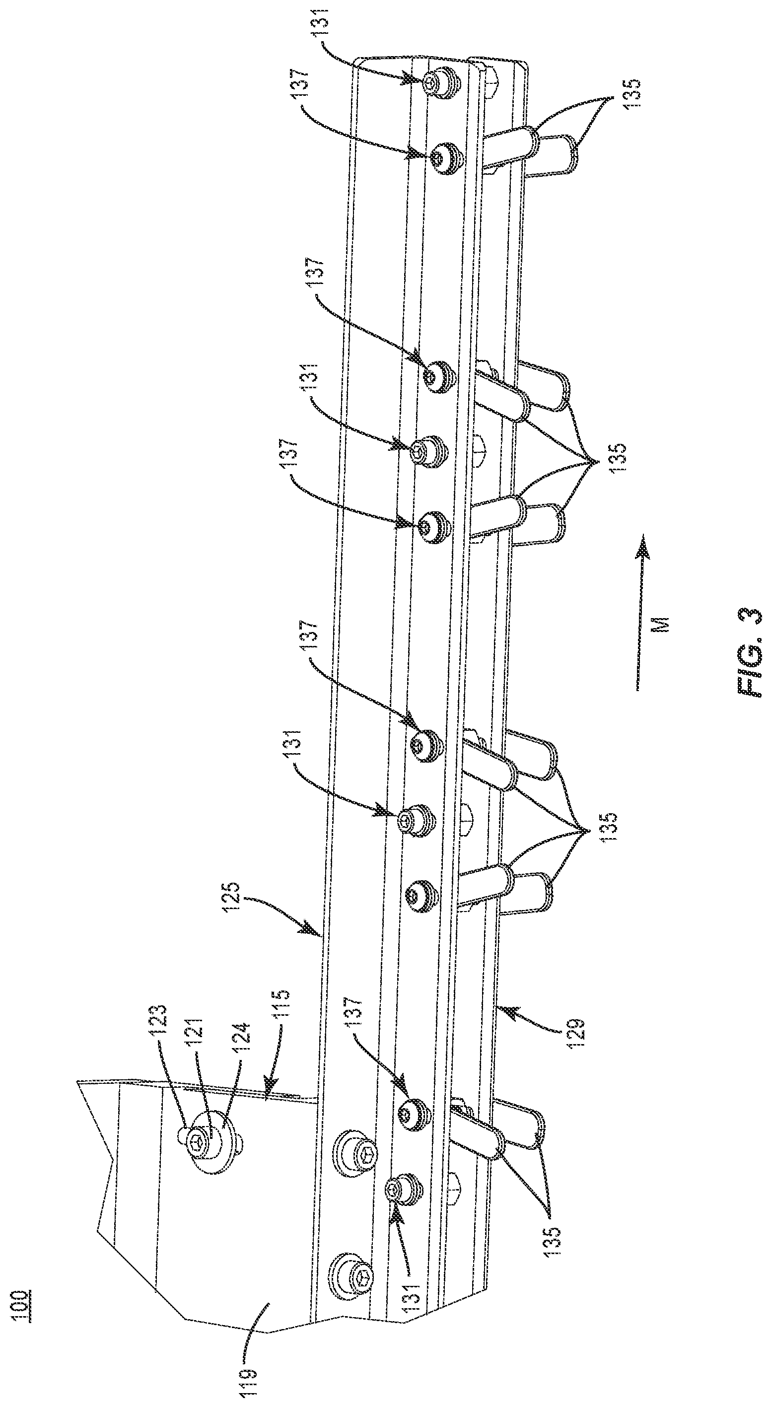 Patent US12304677 Figure 3 – Reconfigurable tray engaging assembly